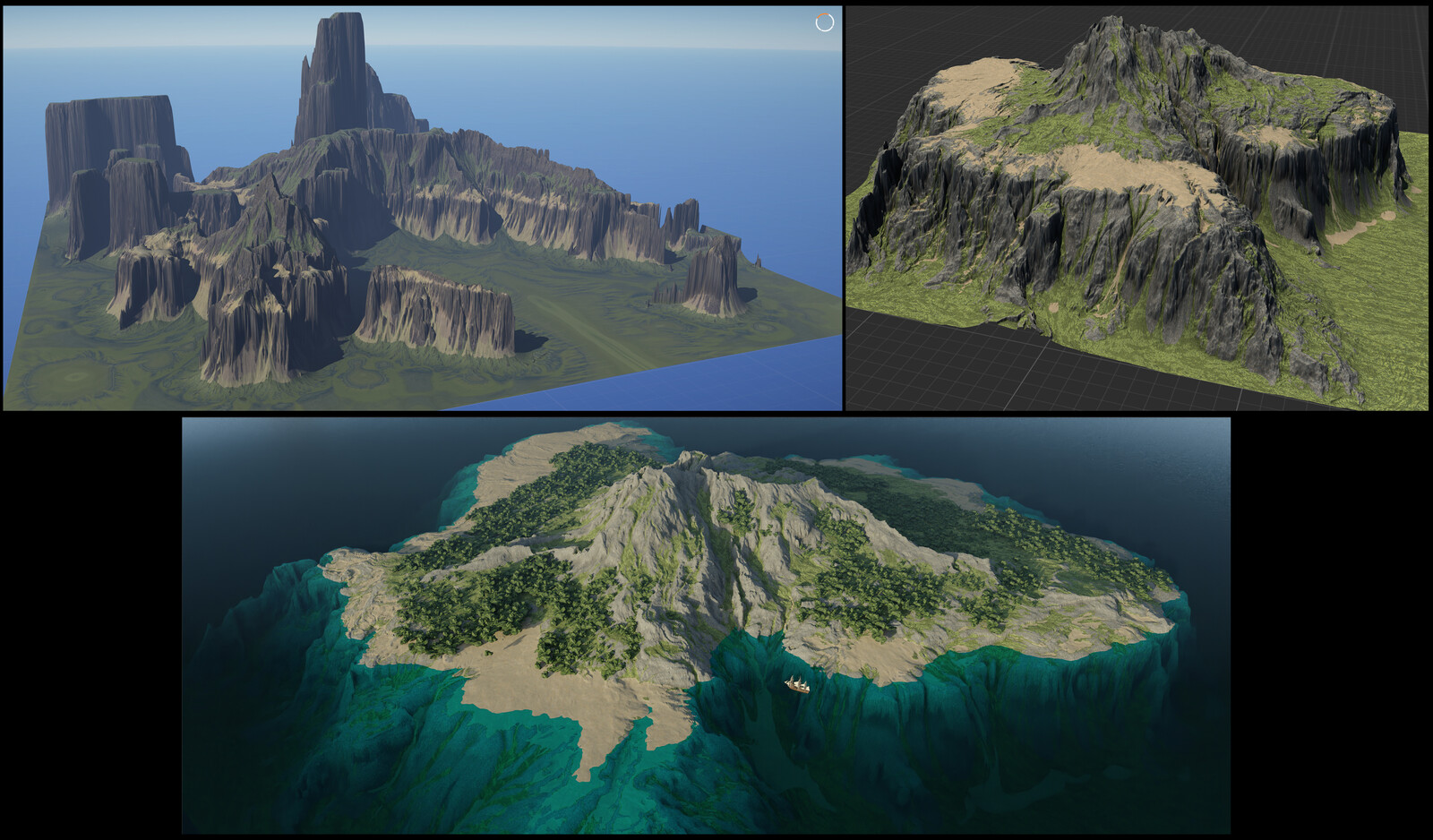 Some of the Gaea terrains I made