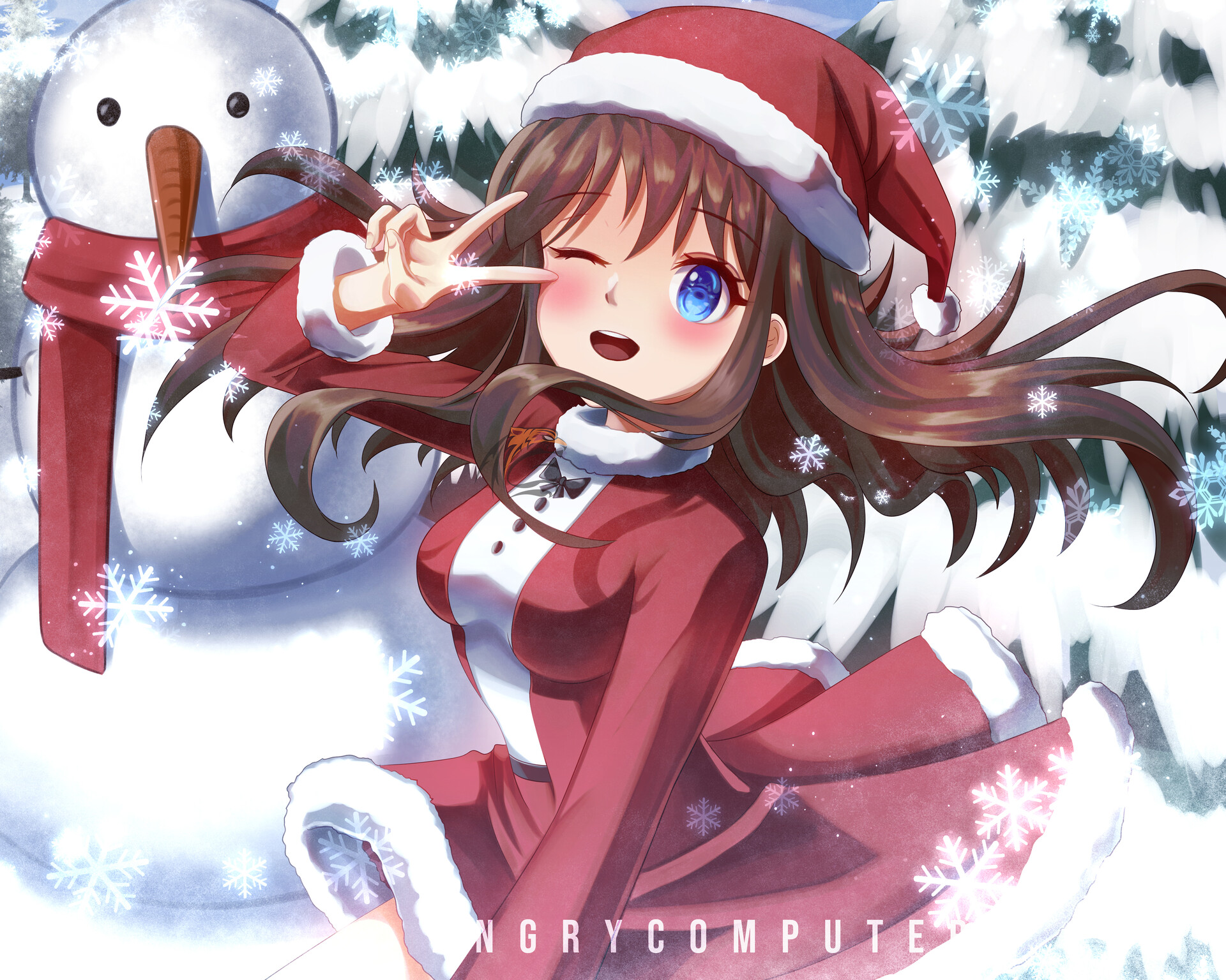 Wallpaper ID 159235  anime anime girls original characters snow winter  free download