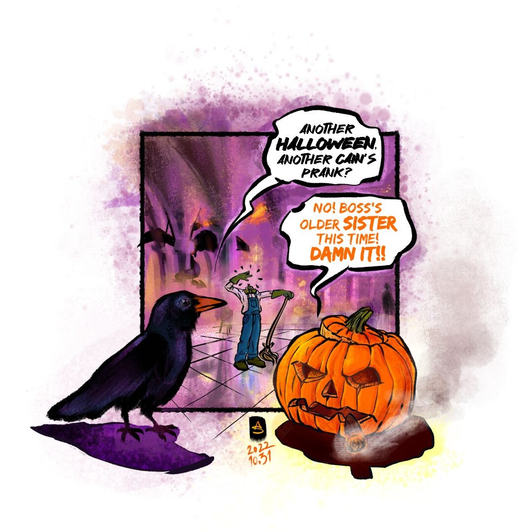 ArtStation - Sandman: Halloween pumpkin prank time