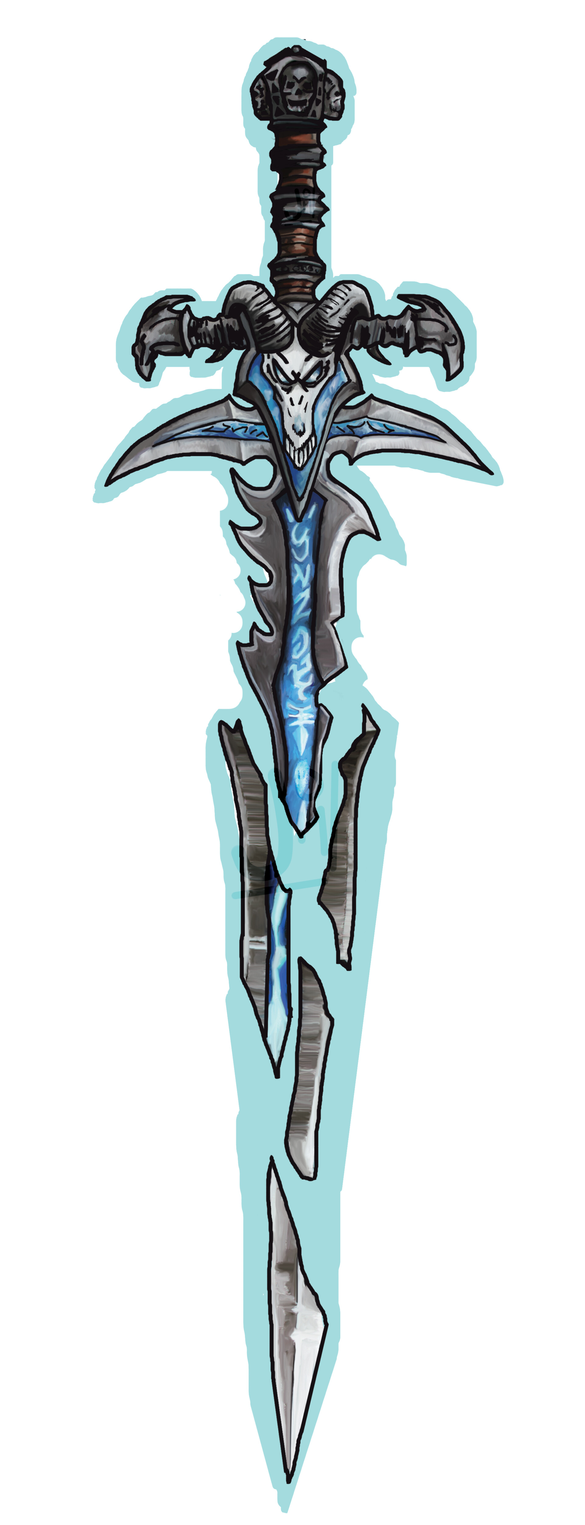 ArtStation Broken Frostmourne Tattoo design