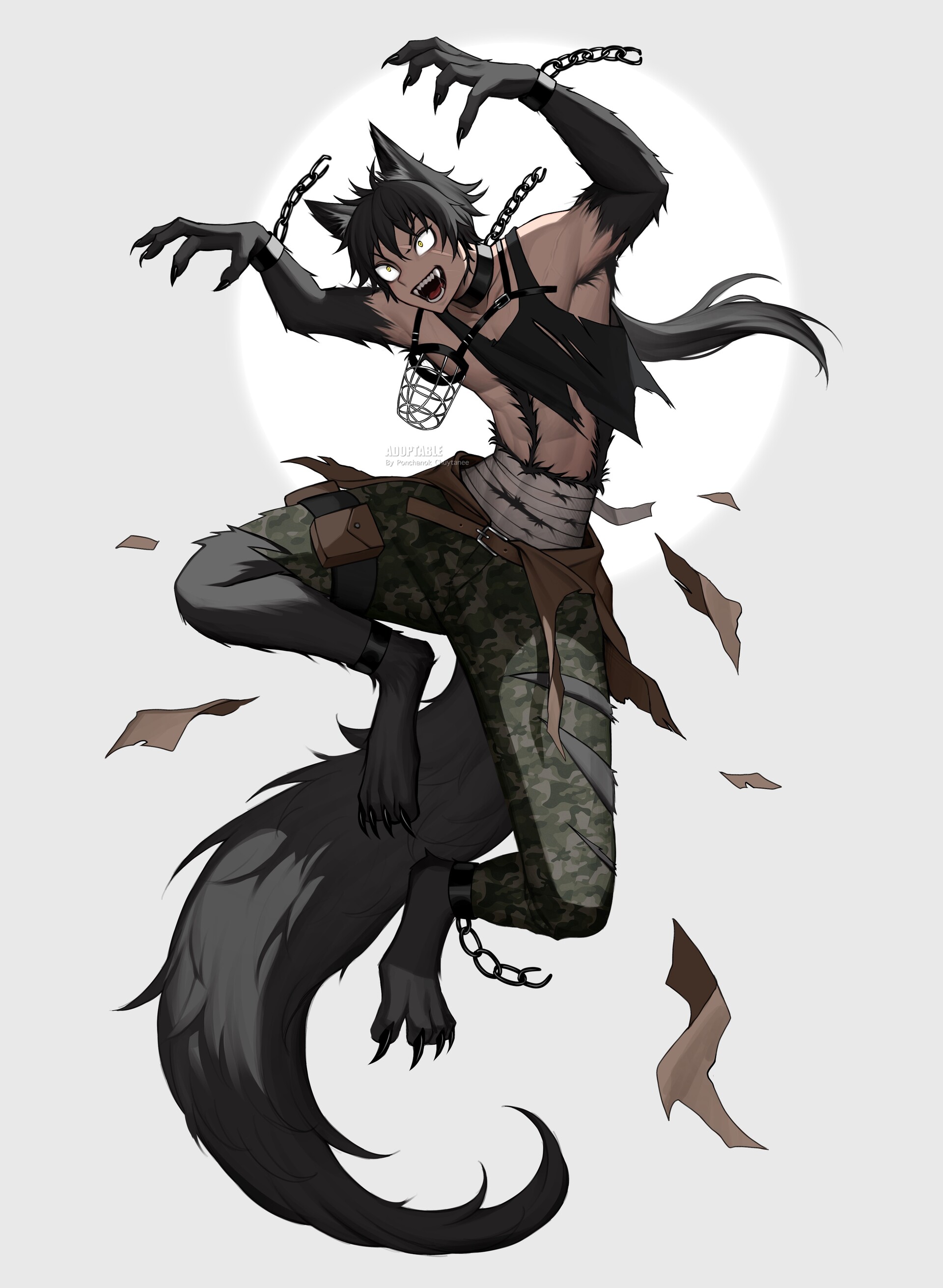Half Wolf Half Human Anime
