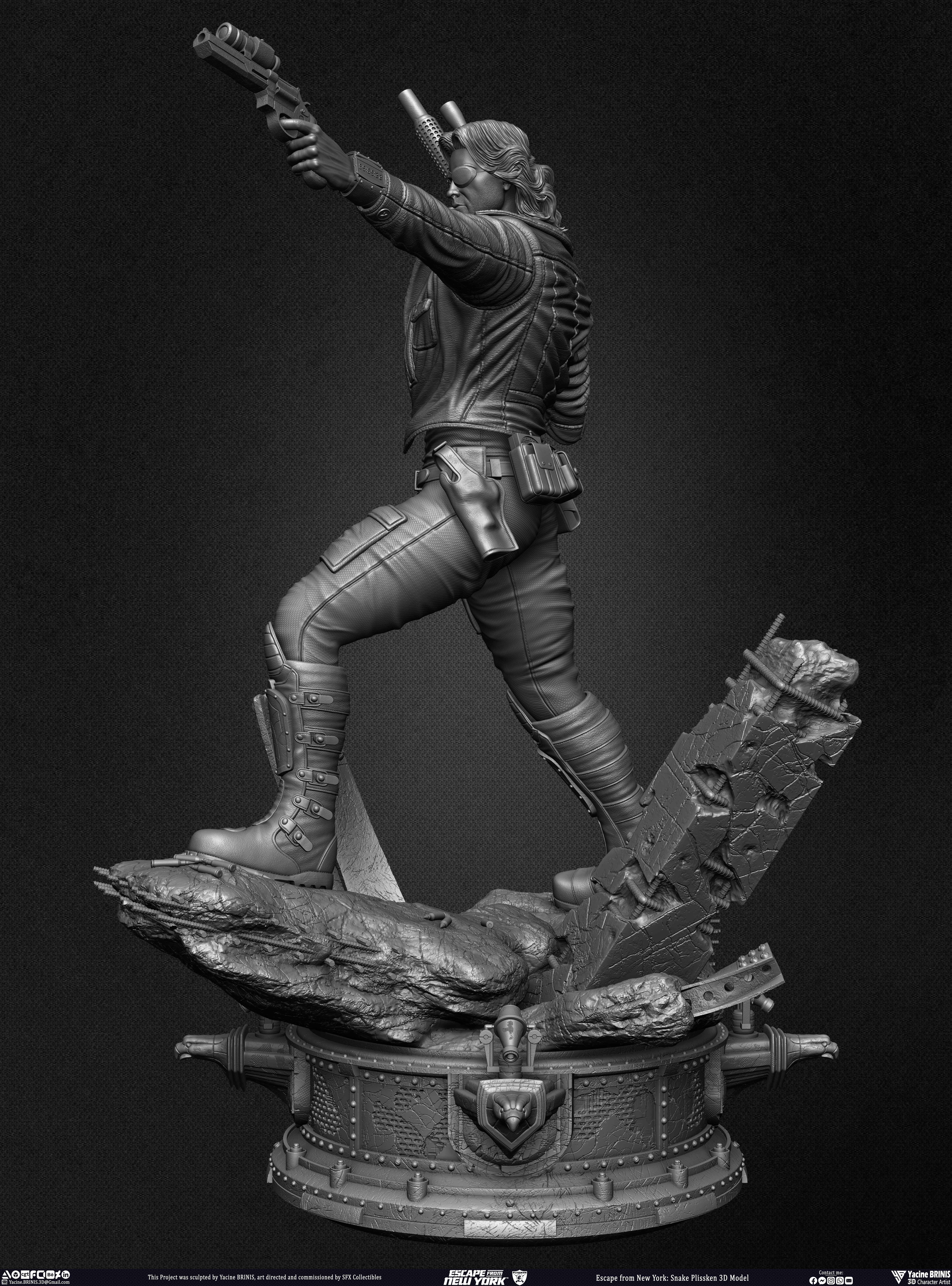 Escape from New York Snake Plissken sculpted by Yacine BRINIS 013
