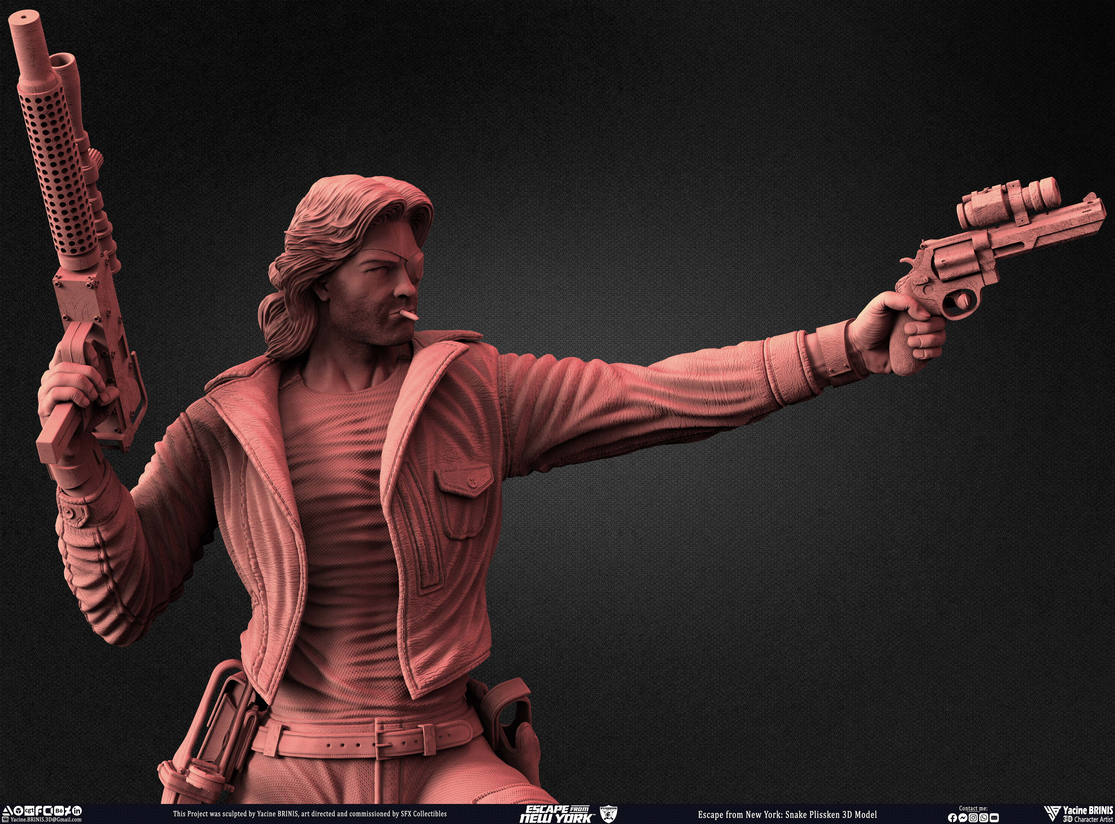 Escape from New York Snake Plissken sculpted by Yacine BRINIS 022