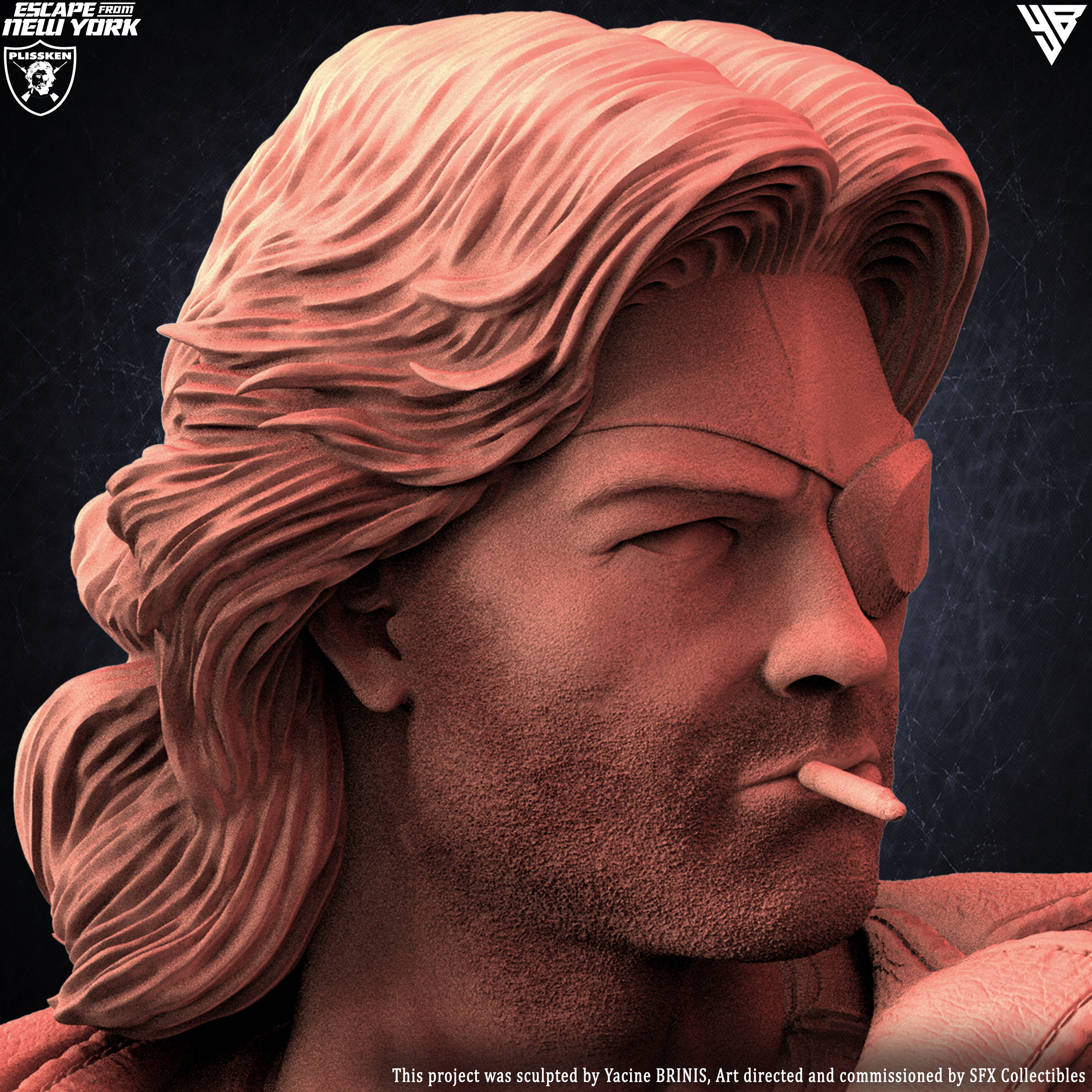 Escape from New York Snake Plissken sculpted by Yacine BRINIS 035