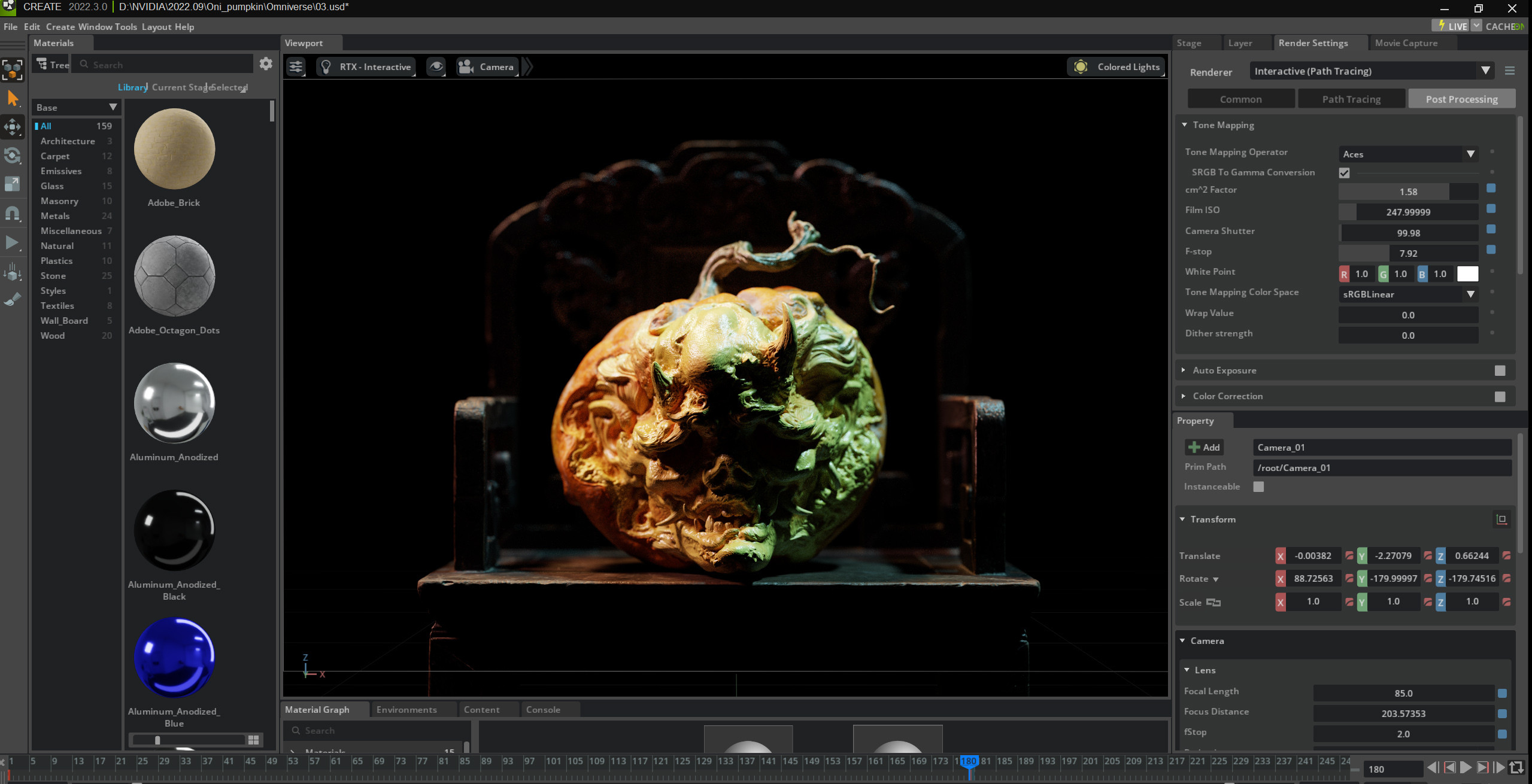 Omniverse Create screenshot :test lighting