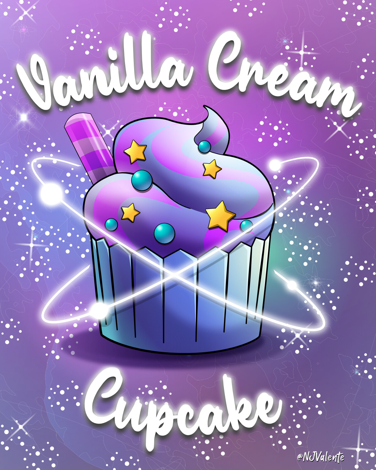 Vanilla Cream Cupcake Product Packaging Design