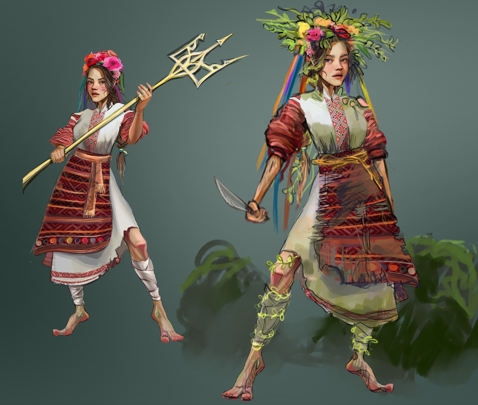 Ukrainian "Mavka" warrior