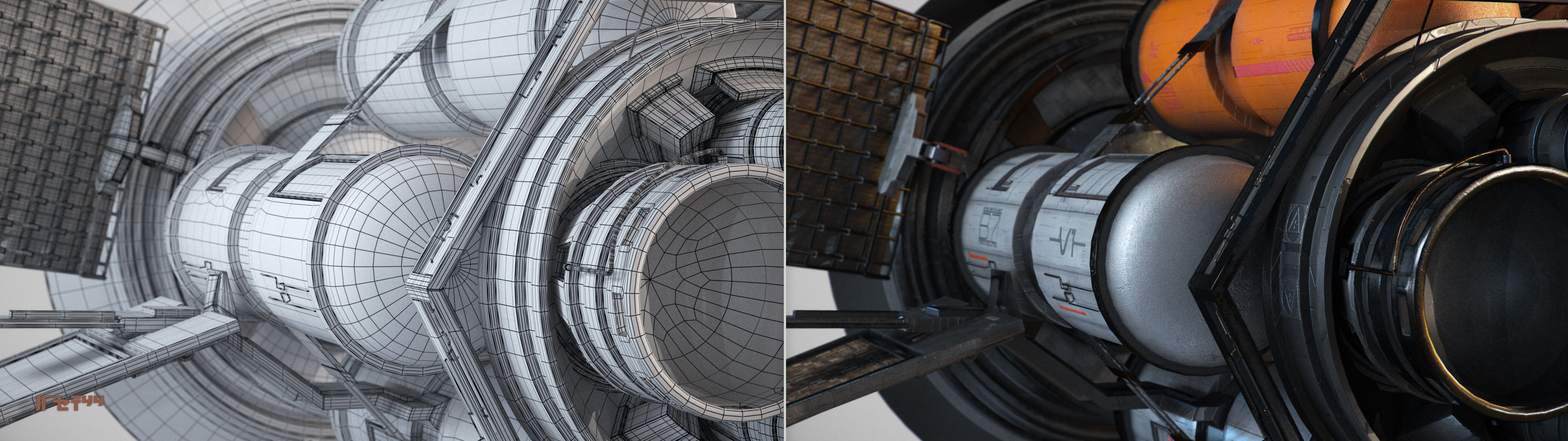 Geometry detail Wire Rendering and Full Texture Shader.