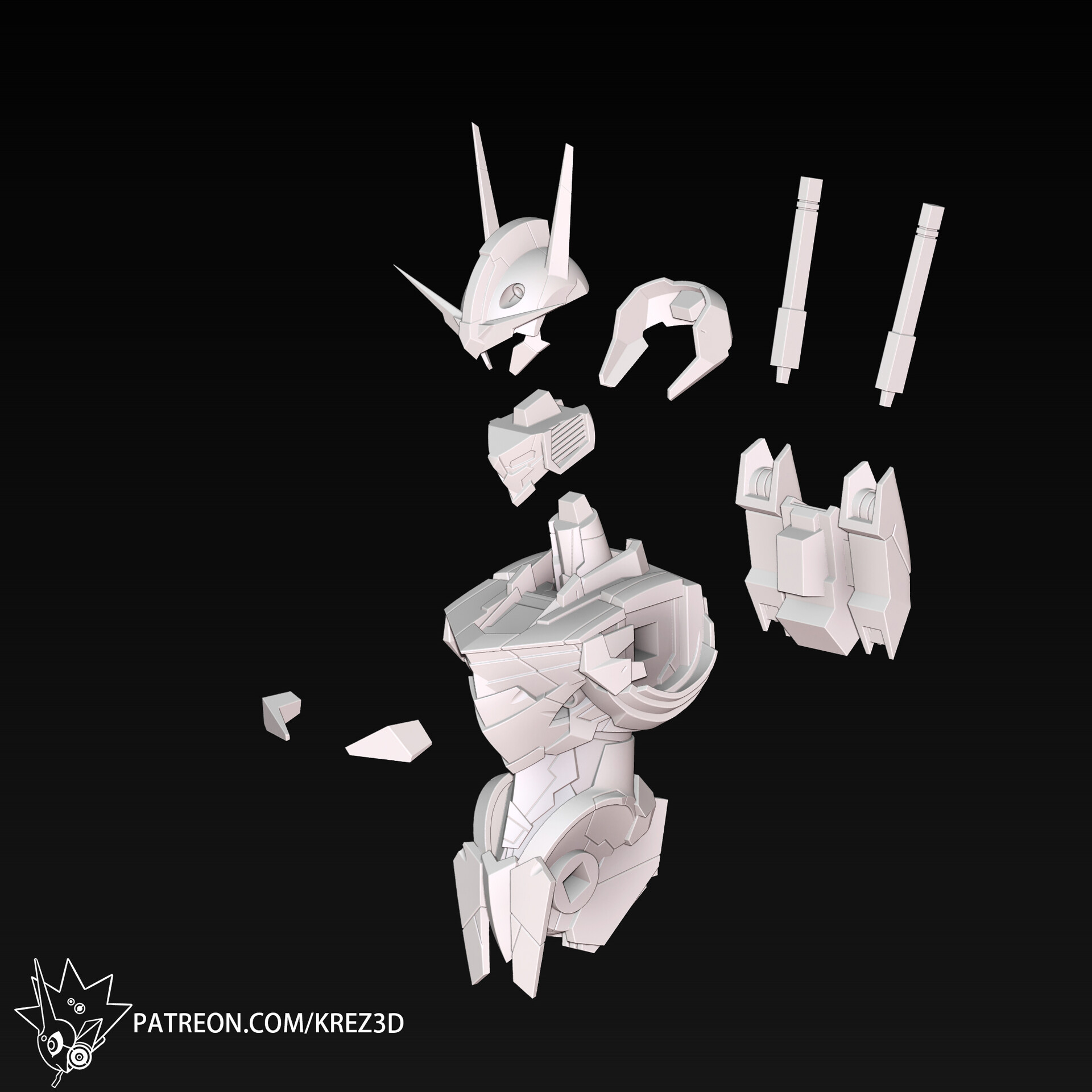 Krez Yung Gundam Aerial for 3D printing