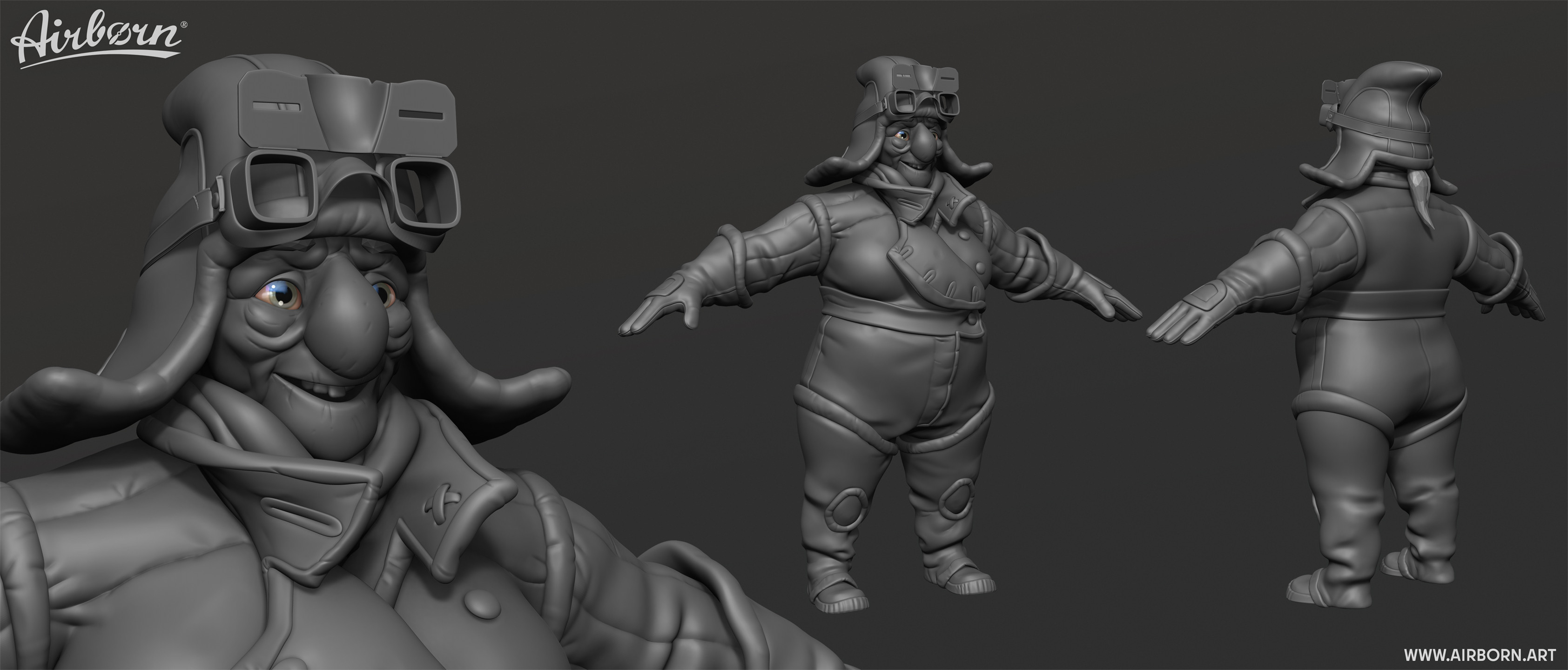 final highpoly in zbrush, hat sculpt by Matthieu Schneider
