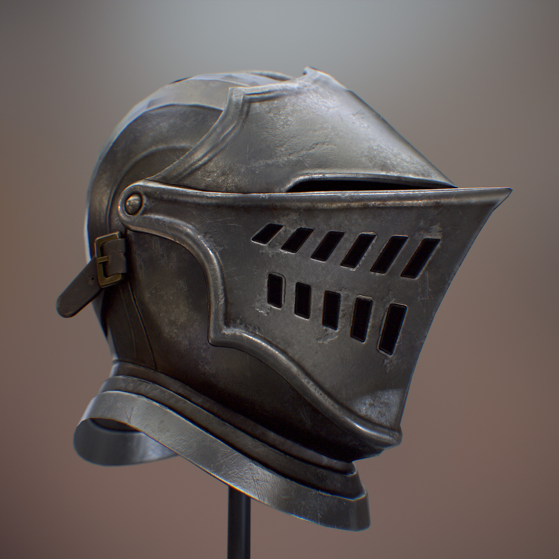 knights helmet side view