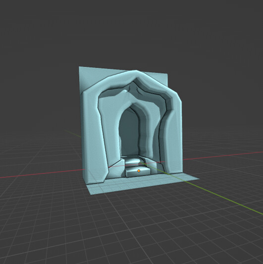 Low poly model of the temple walls
