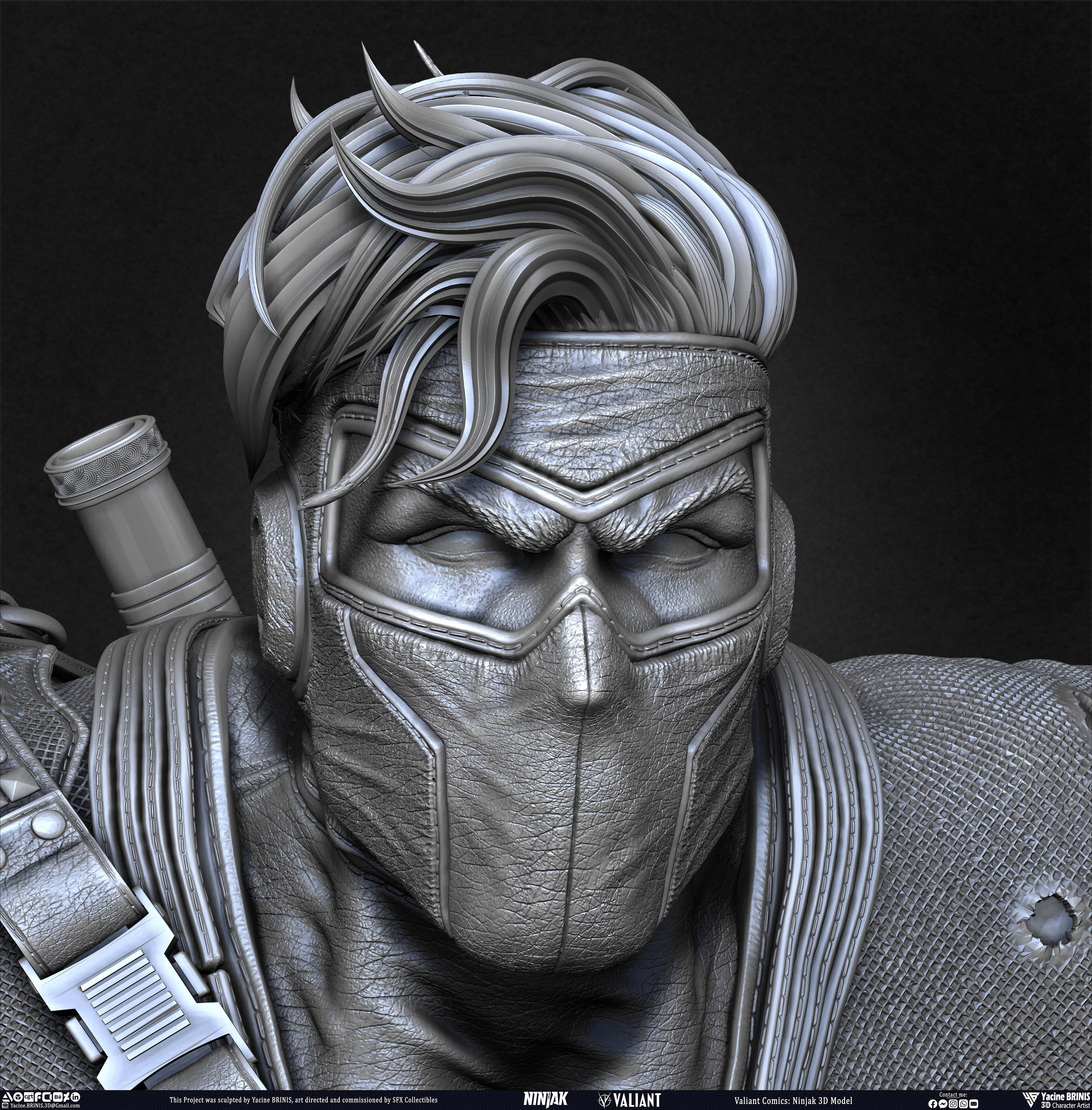 Ninjak Valiant Comics sculpted by Yacine BRINIS 030 real-time face