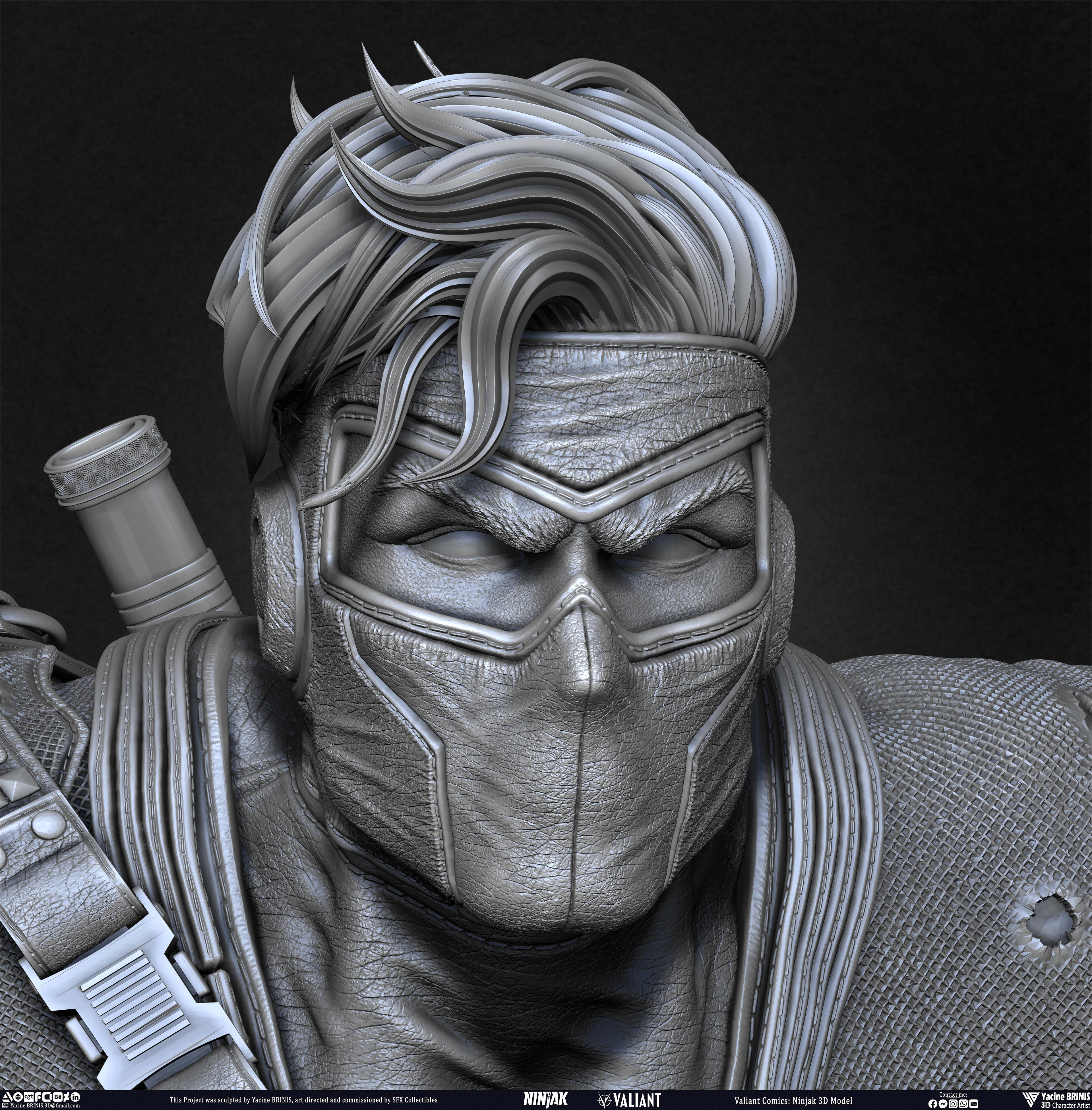 Ninjak Valiant Comics sculpted by Yacine BRINIS 032 real-time face