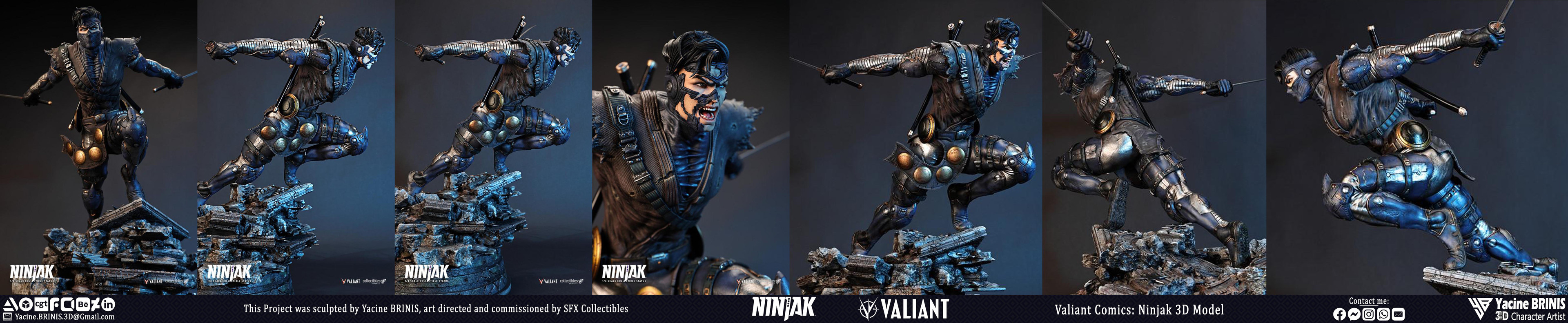 Ninjak Valiant Comics sculpted by Yacine BRINIS 034 Printed by SFX Collectibles