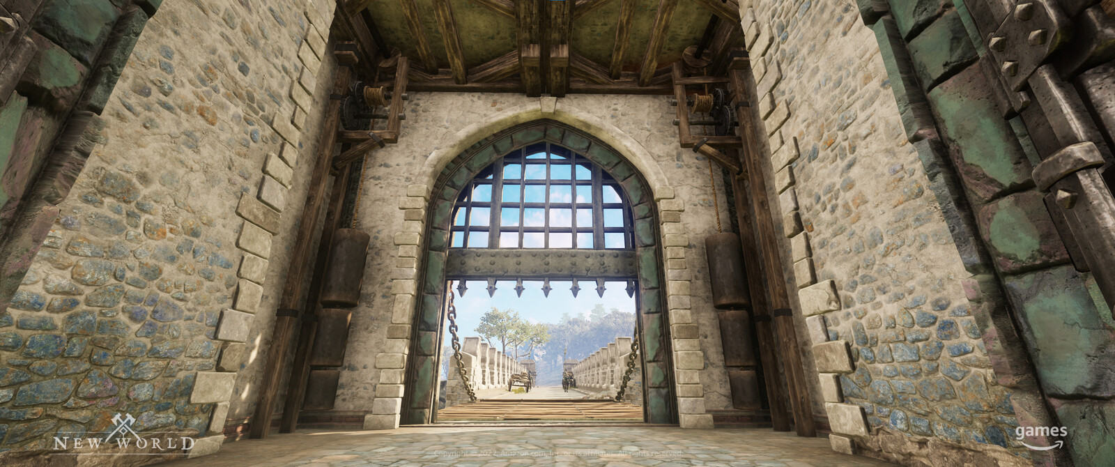 Portcullis and gatehouse mechanisms 