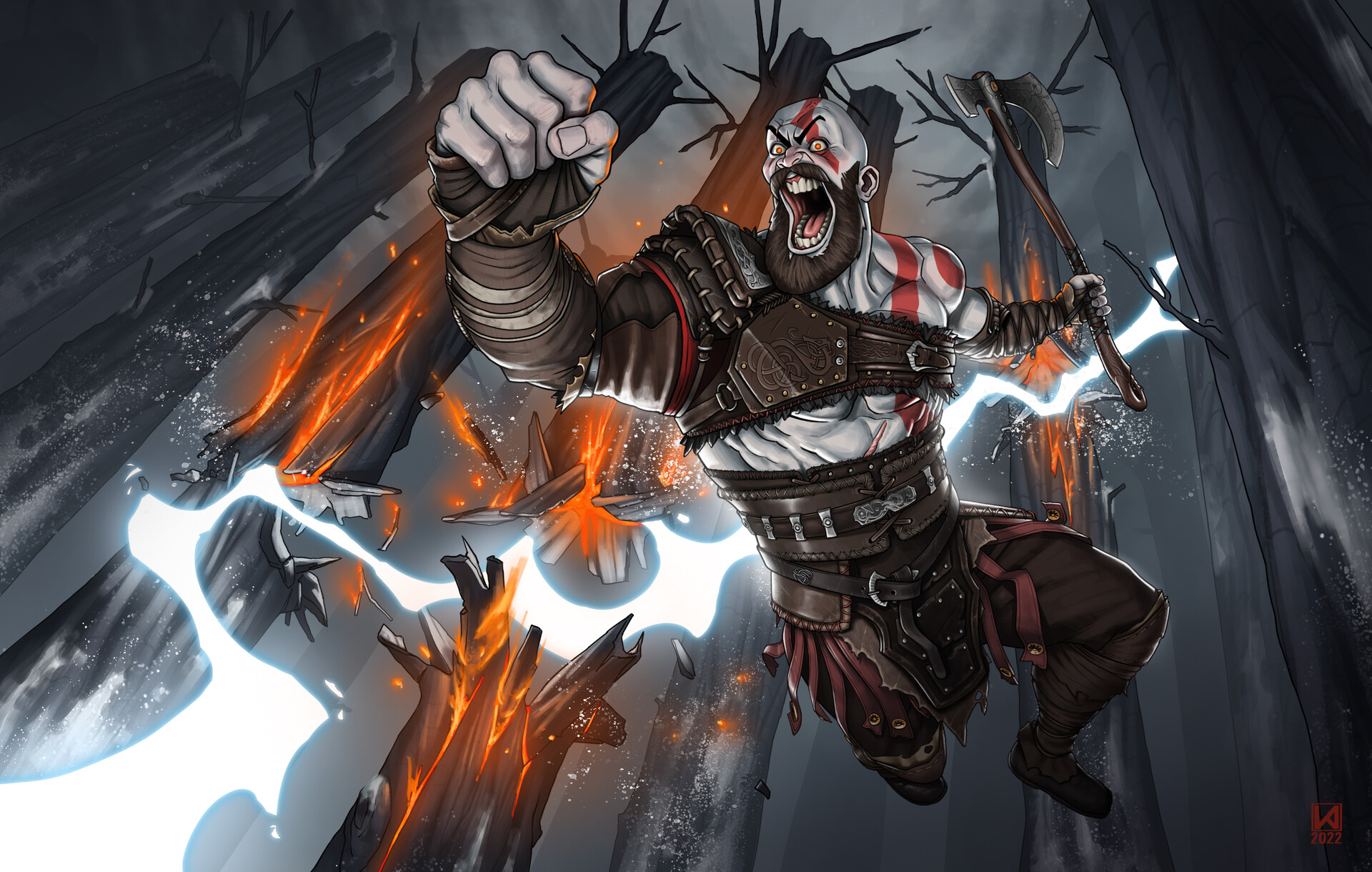 ArtStation - Thor - God of War: Ragnarok Fan Art