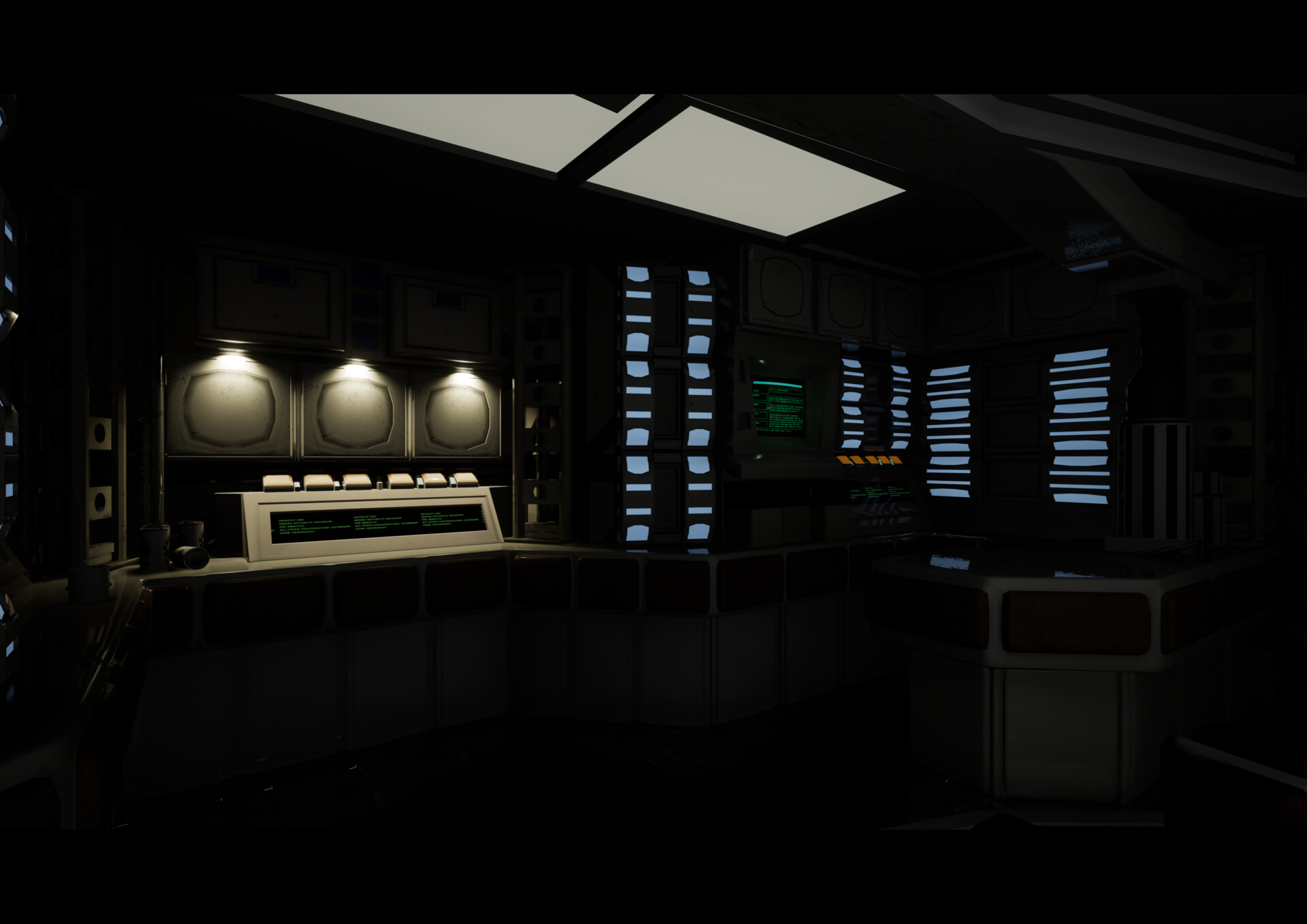 ArtStation - Sci-fi spaceship crew quarters