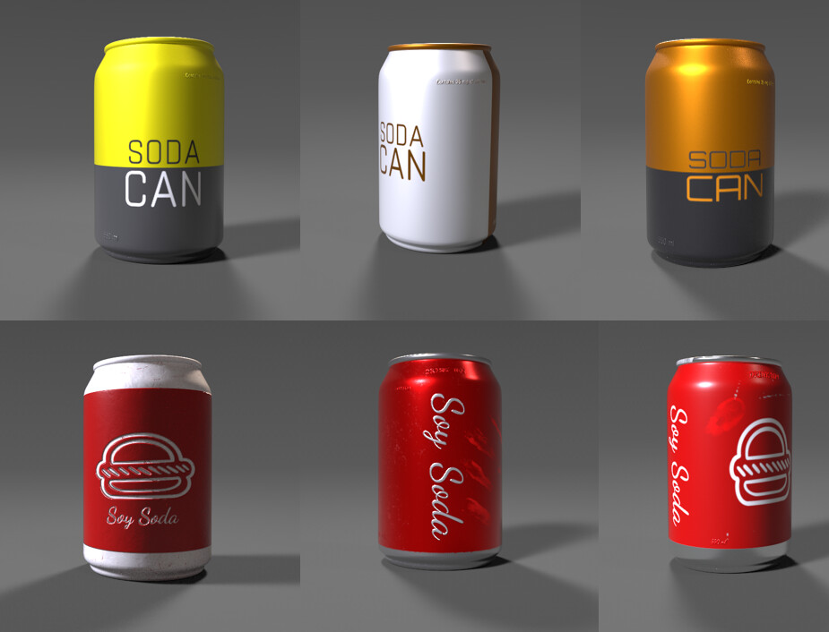 Soda Can Texture Versions