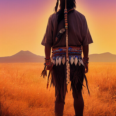 Windwatercloud troberts4 a native american warrior standing on a grassy field a8b1eeae d938 4bcd abca f5aff1c0e2b7