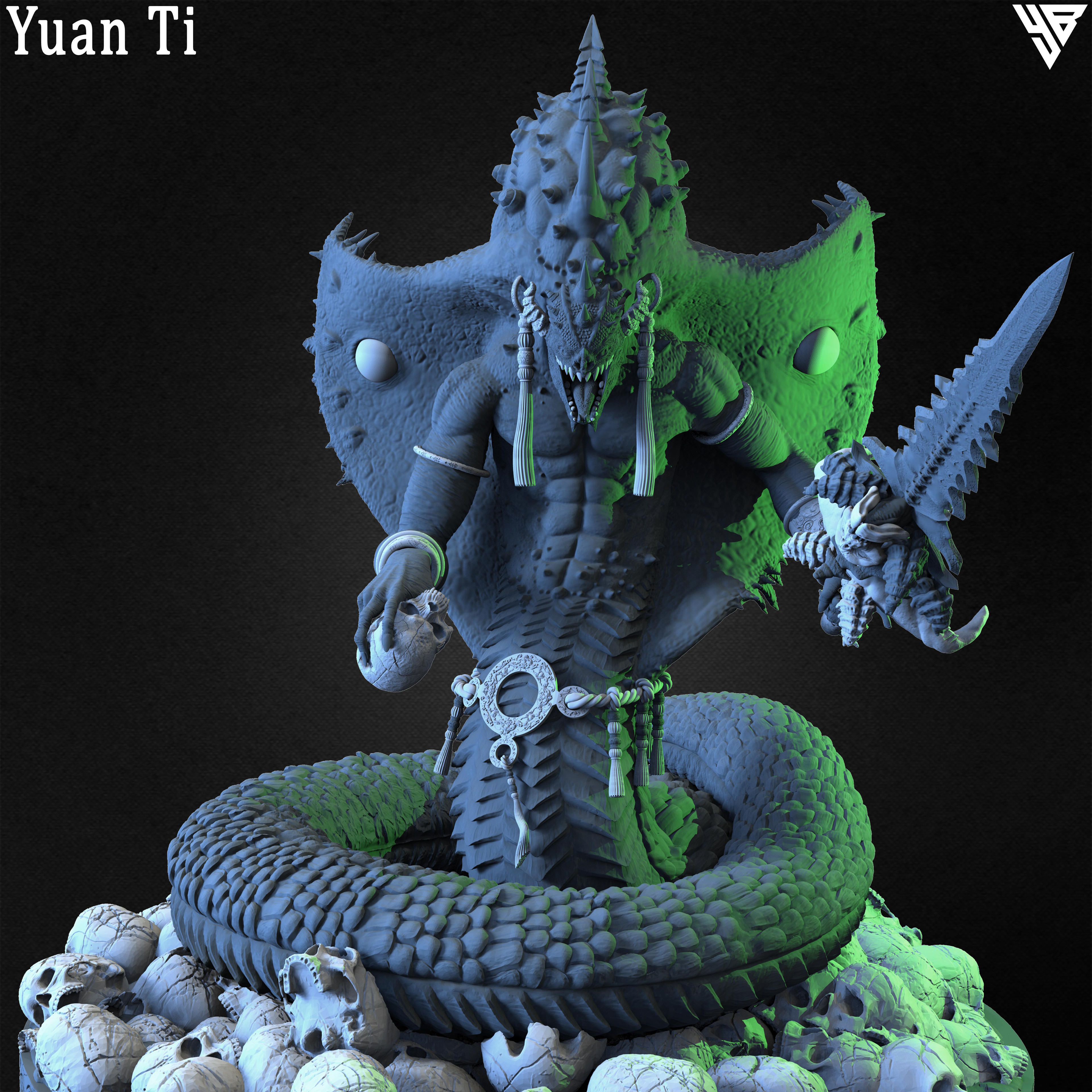 Yuan Ti snake 3D Model sculpted by Yacine BRINIS 001