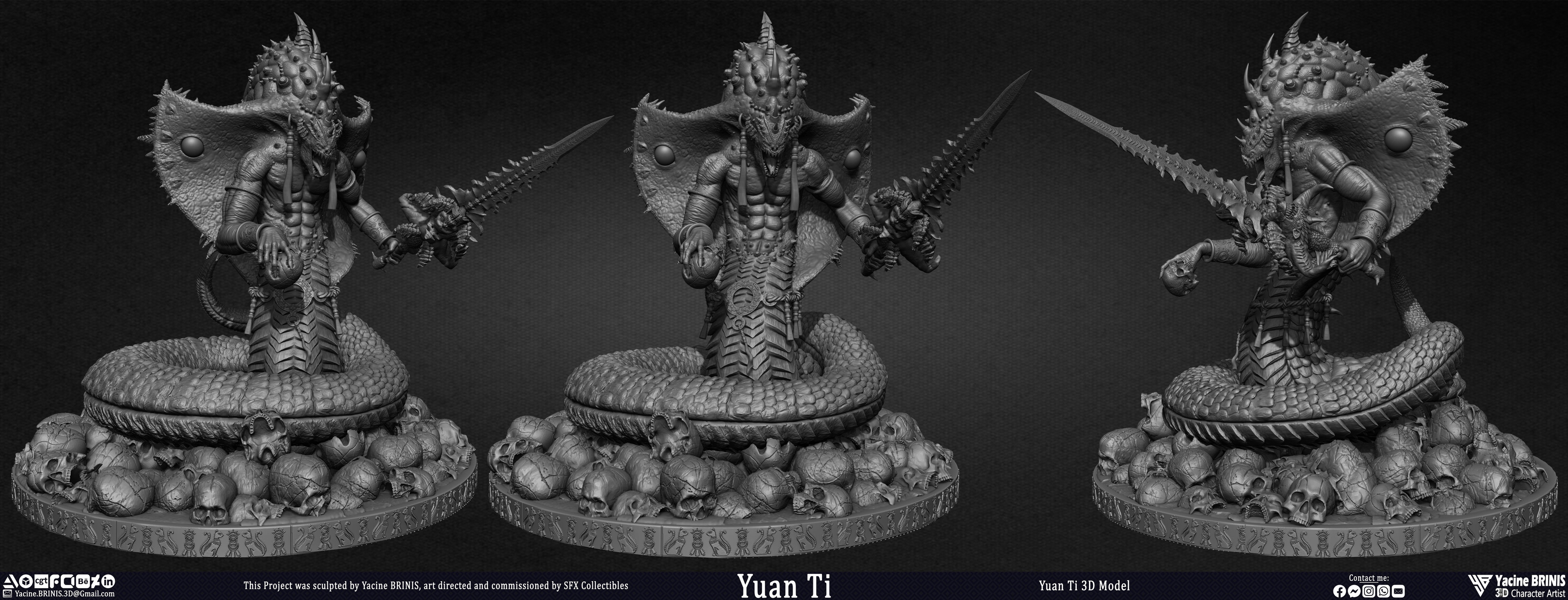 Yuan Ti snake 3D Model sculpted by Yacine BRINIS 011