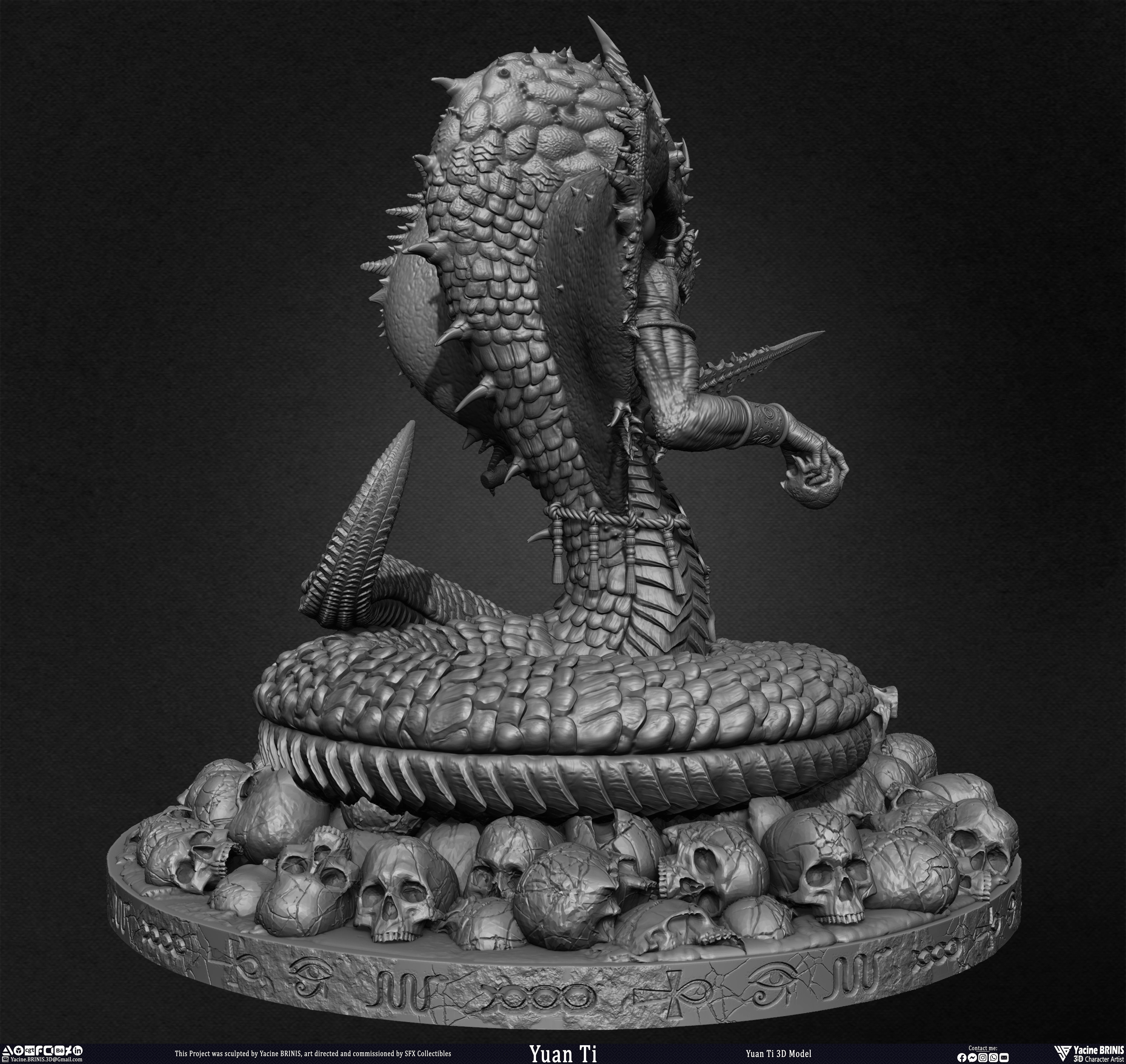 Yuan Ti snake 3D Model sculpted by Yacine BRINIS 016
