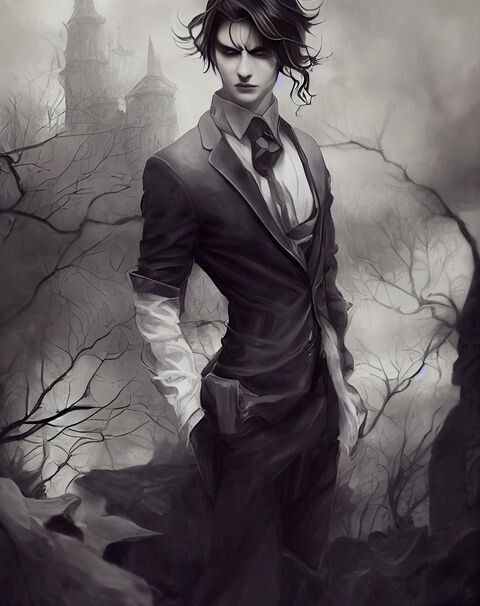 ArtStation - Male vampire elegant style