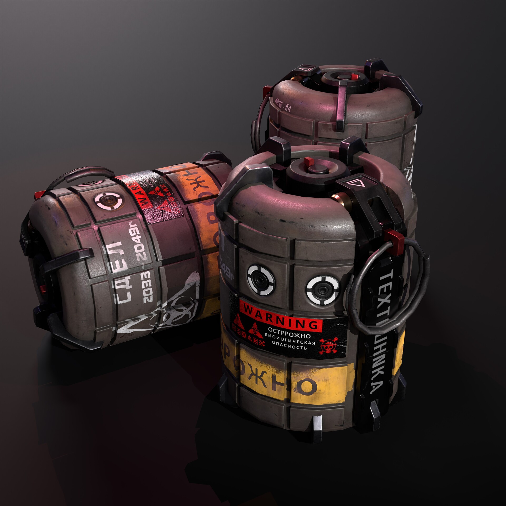 ArtStation Grenades in cyberpunk