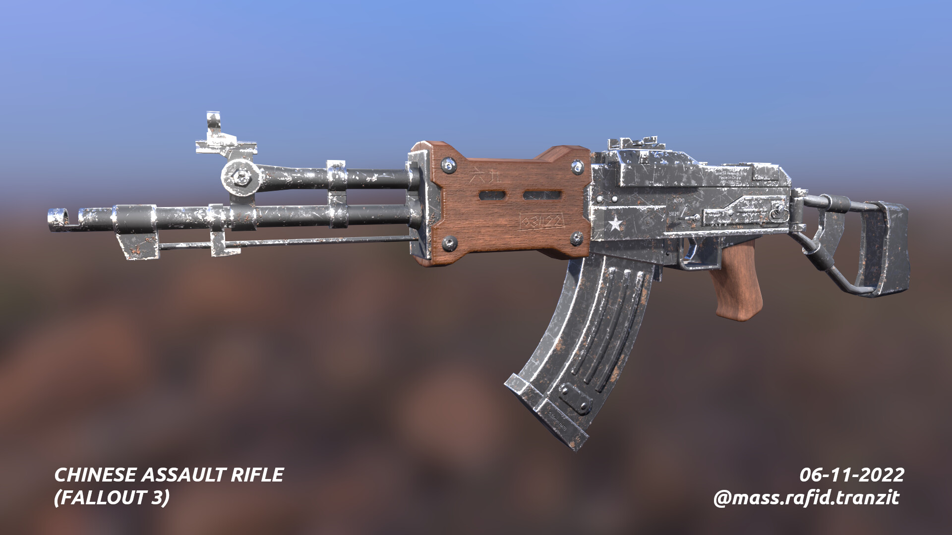 Artstation type 93 chinese assault rifle fallout 3 fan art 
