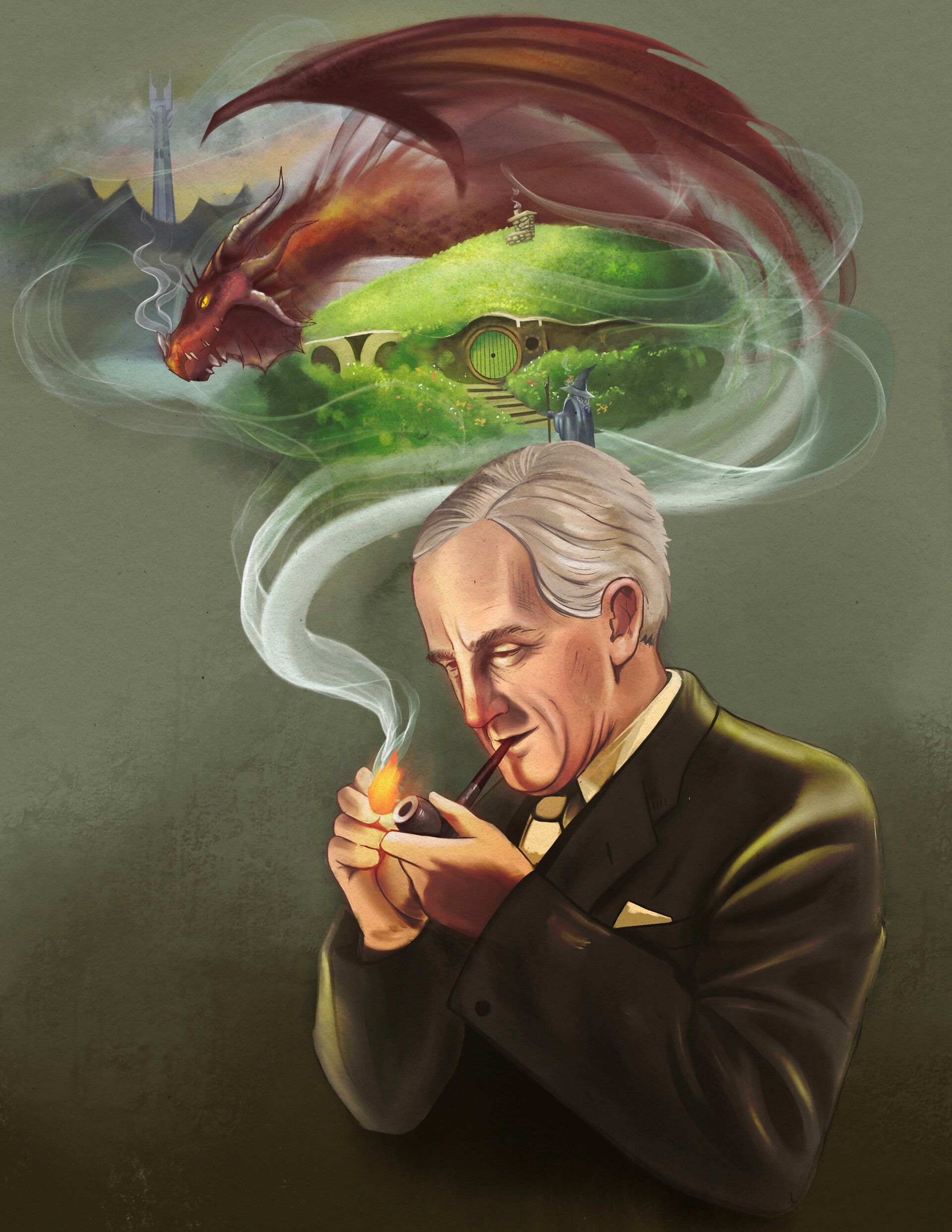 Artstation j r r tolkien portrait