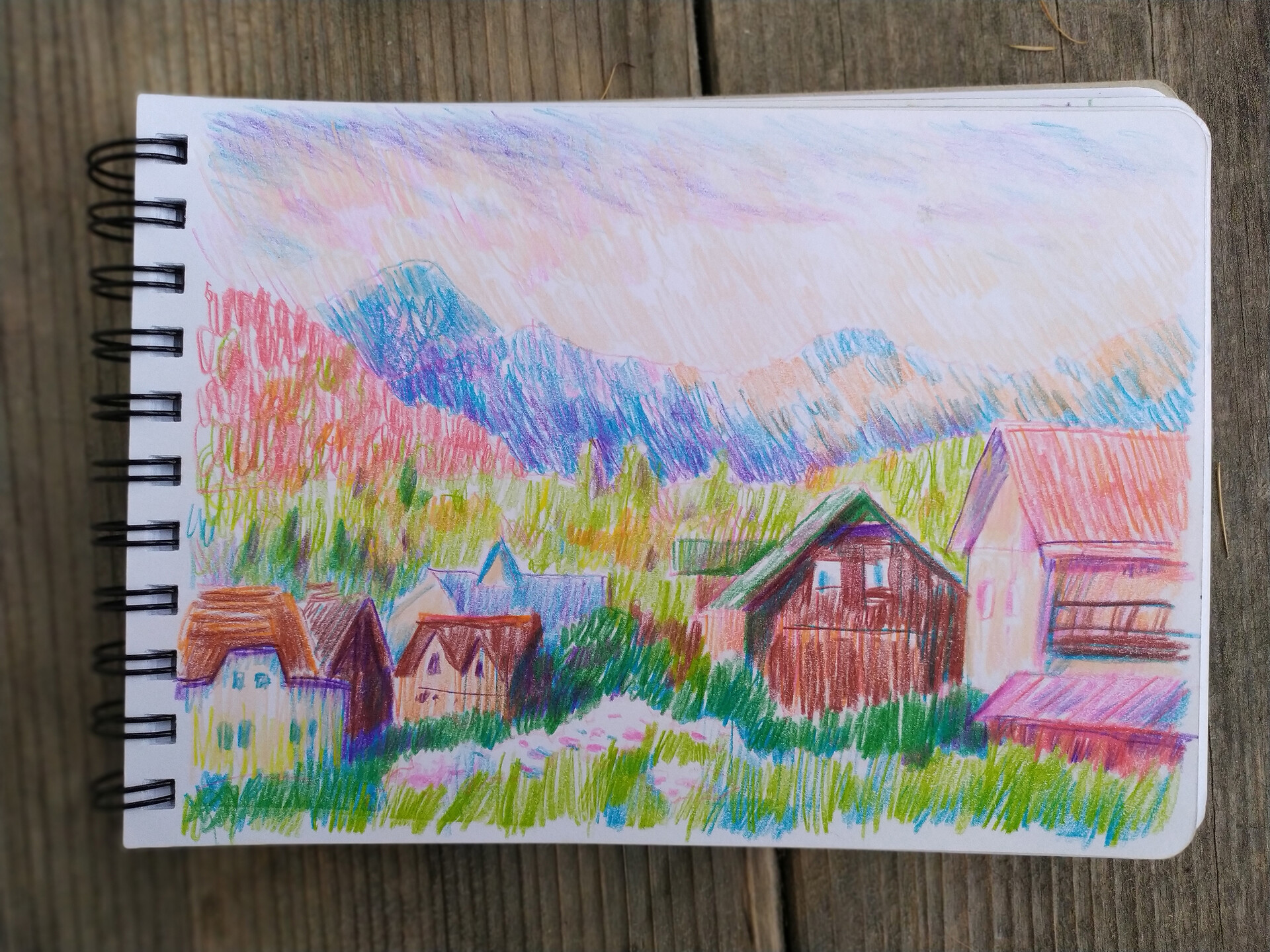 Drawing Colored Pencil Landscape by CassandraLee2591 | OurArtCorner