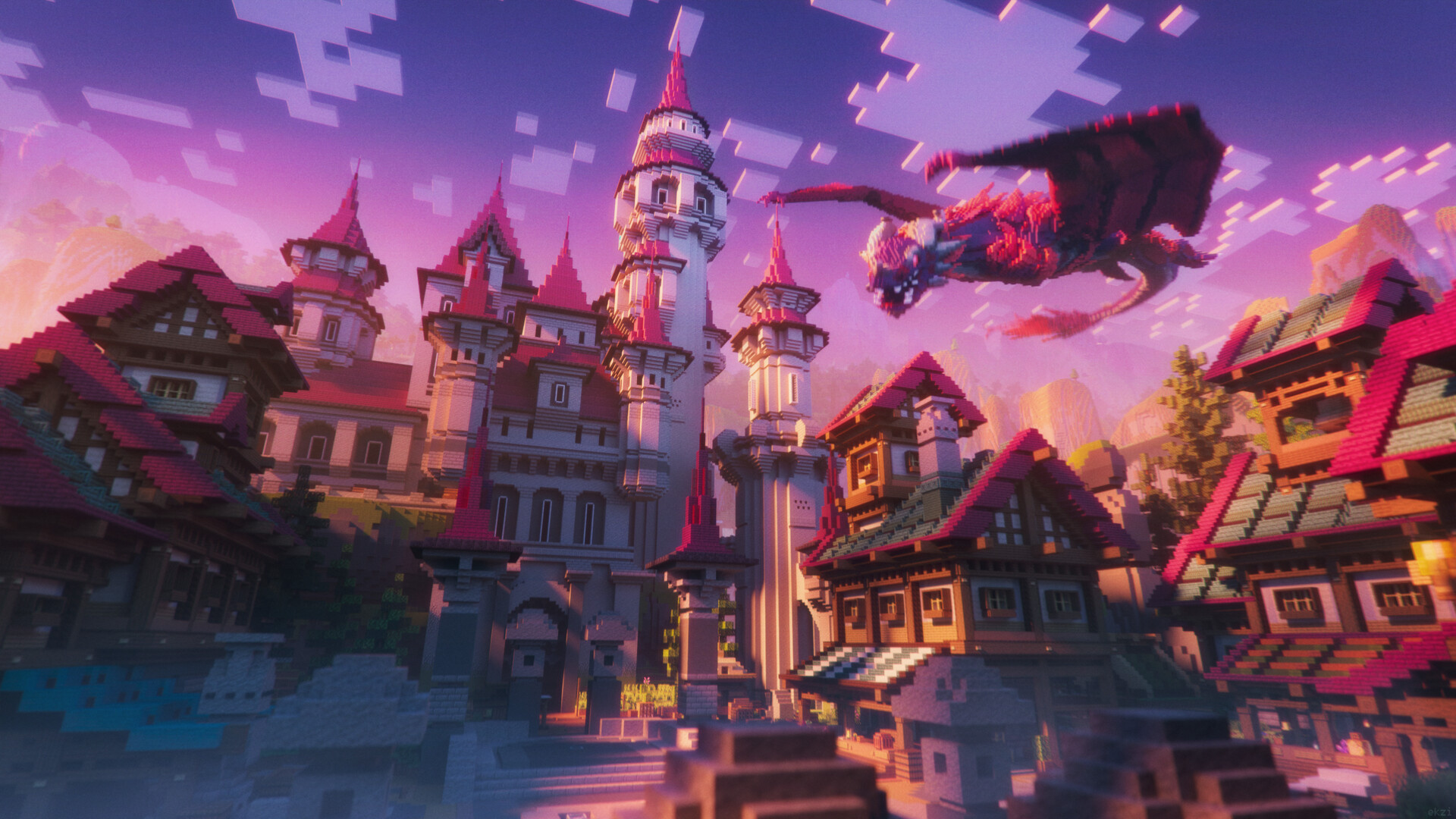 Red fortress : Minecraftbuilds  Minecraft castle, Minecraft houses,  Minecraft mansion