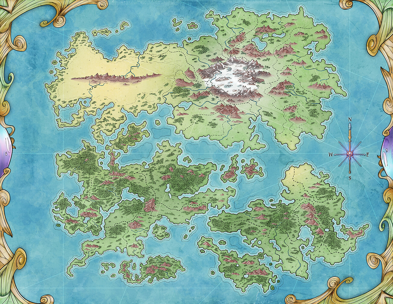 ArtStation - Larvalis World Map