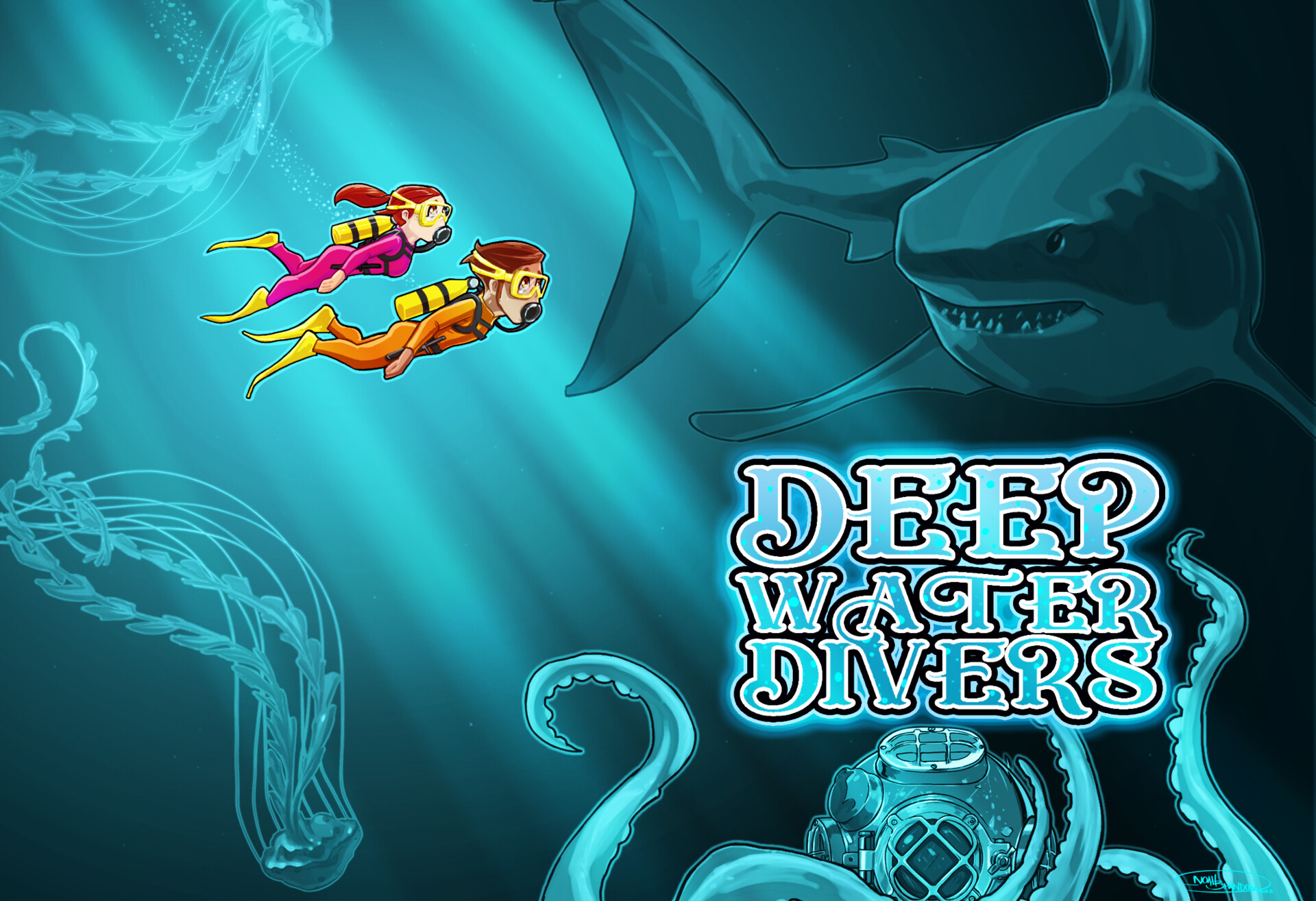 ArtStation - Deep Water Divers Cover Art