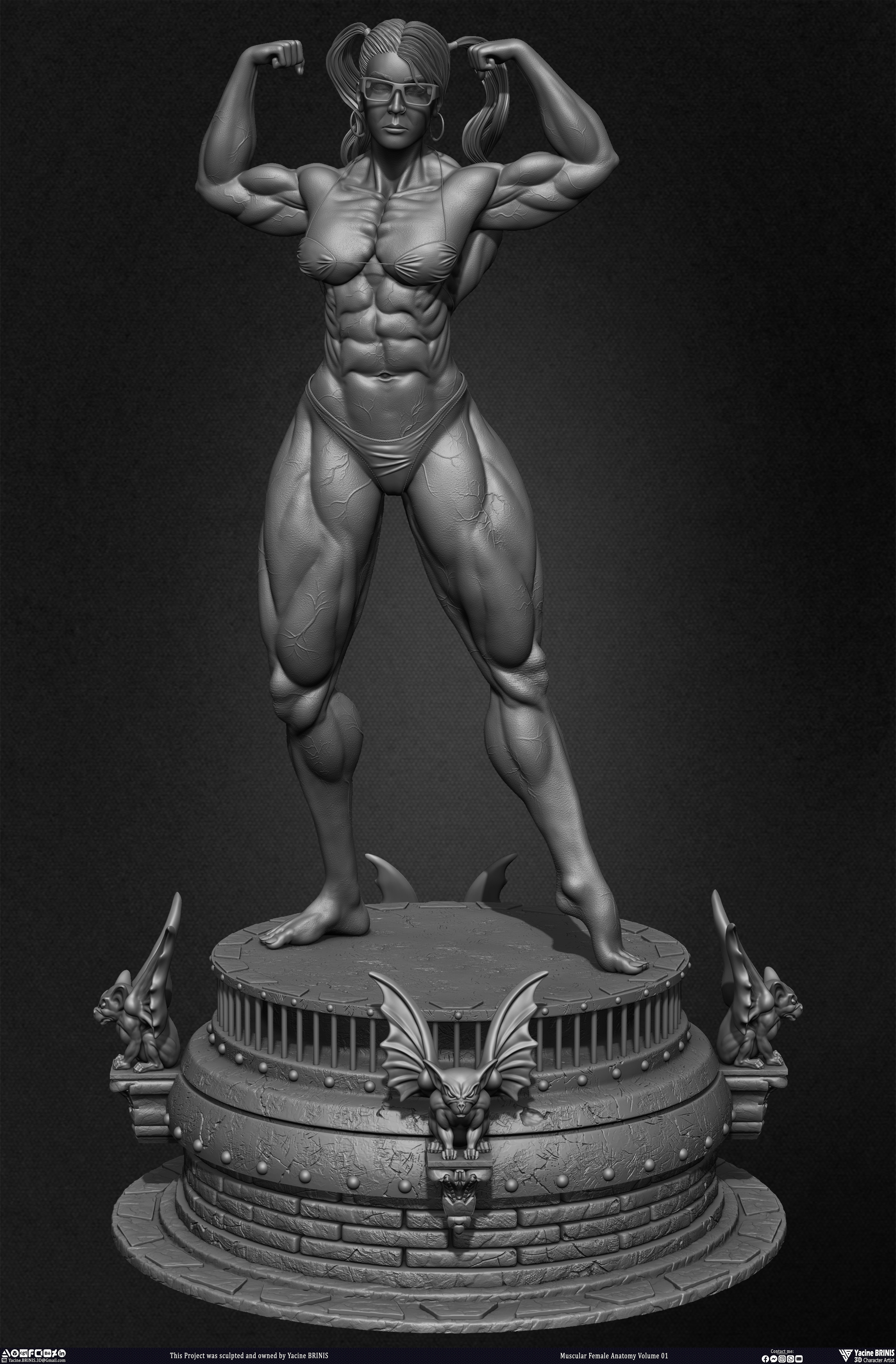 Muscular Female Anatomy Volume 01 sculpted by Yacine BRINIS 009