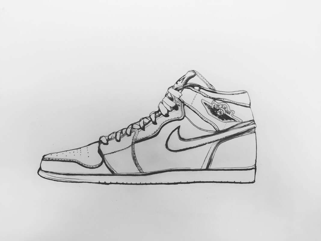 Air jordan 1 sketch hotsell