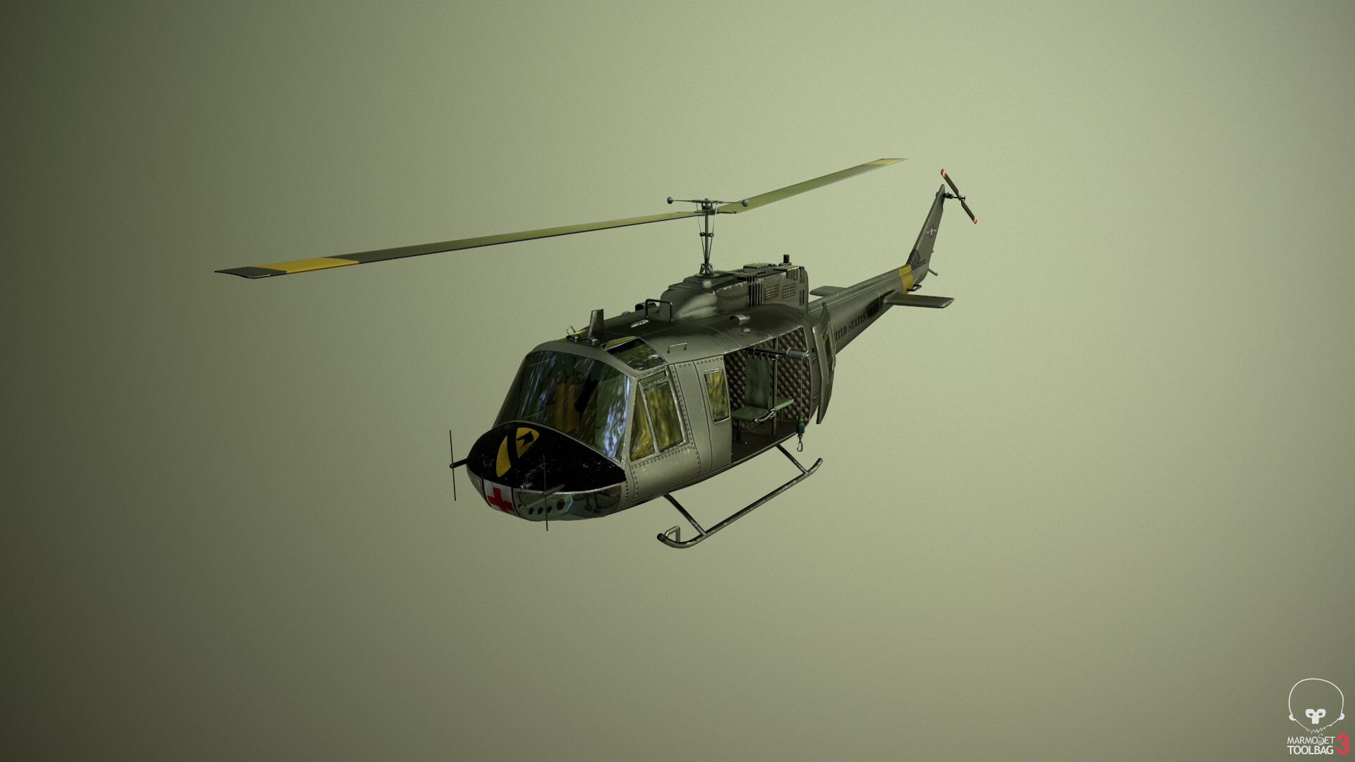 Huey 3d model outlet