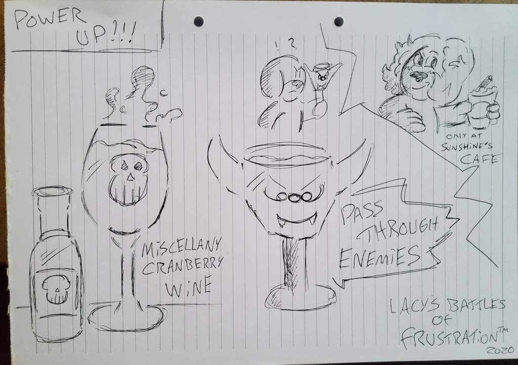 Lexi the super sidekick Miscellany cranberry wine concept art