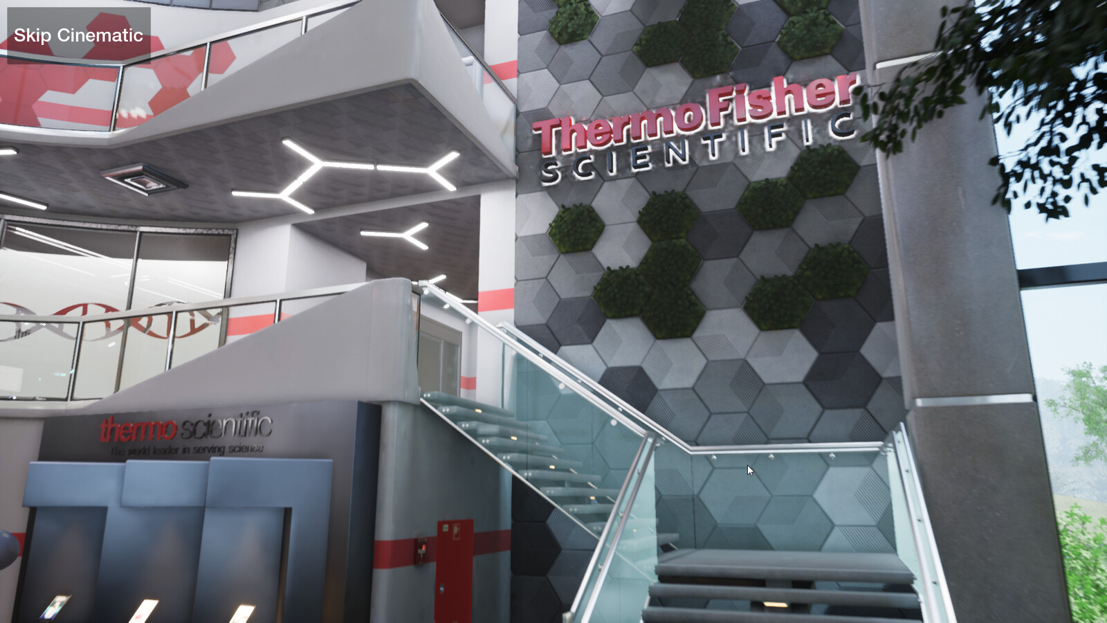 I have animated transitional sequences between the various rooms that give a better feel for the overall environment