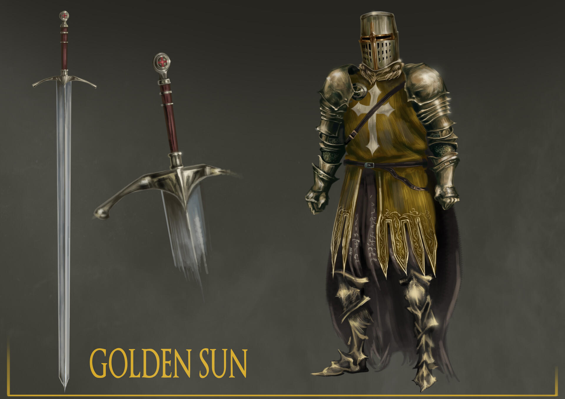 ArtStation Elden Ring Golden Sun character sheet