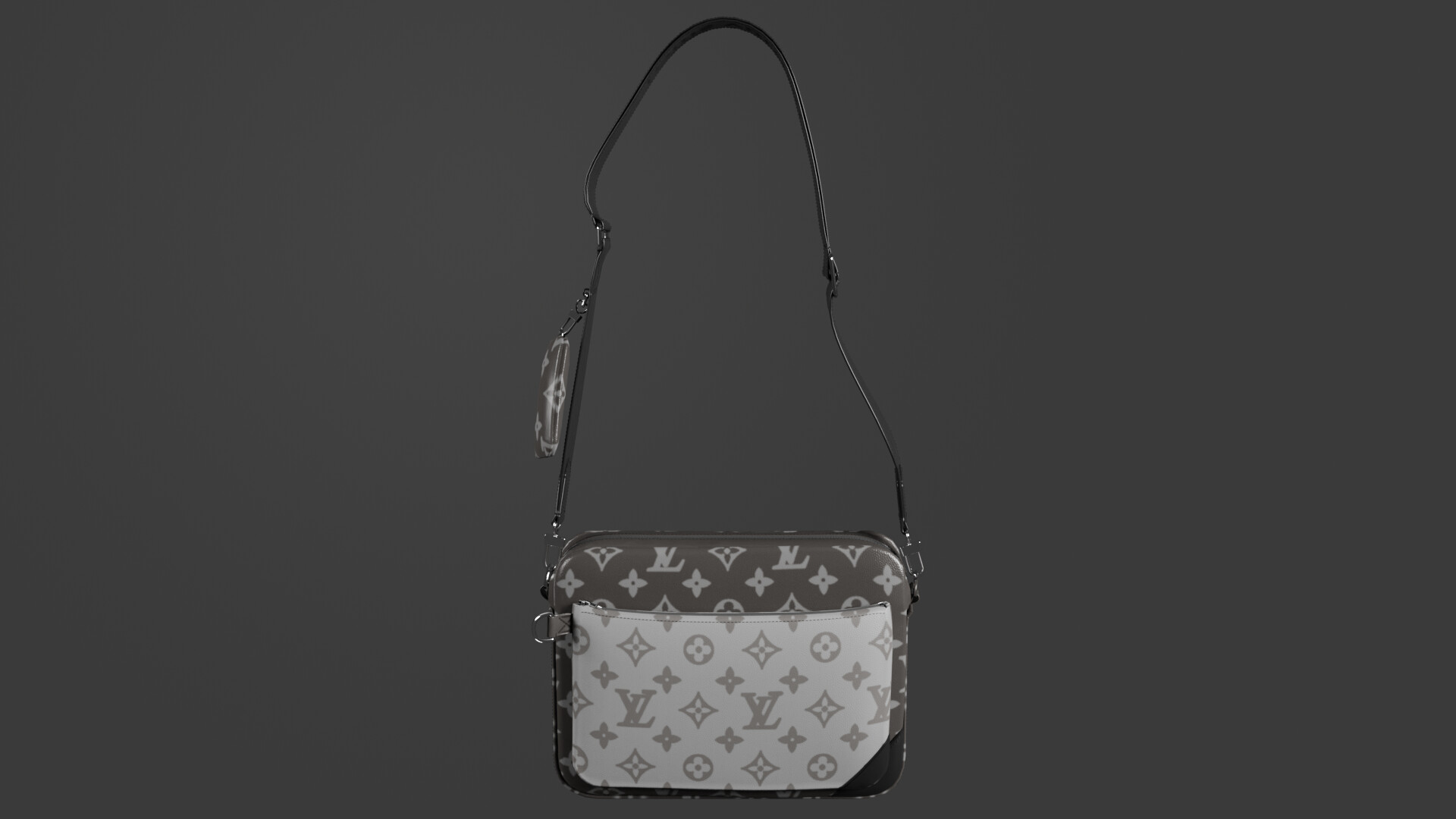 realistic female with clothing louis vuitton 3D model