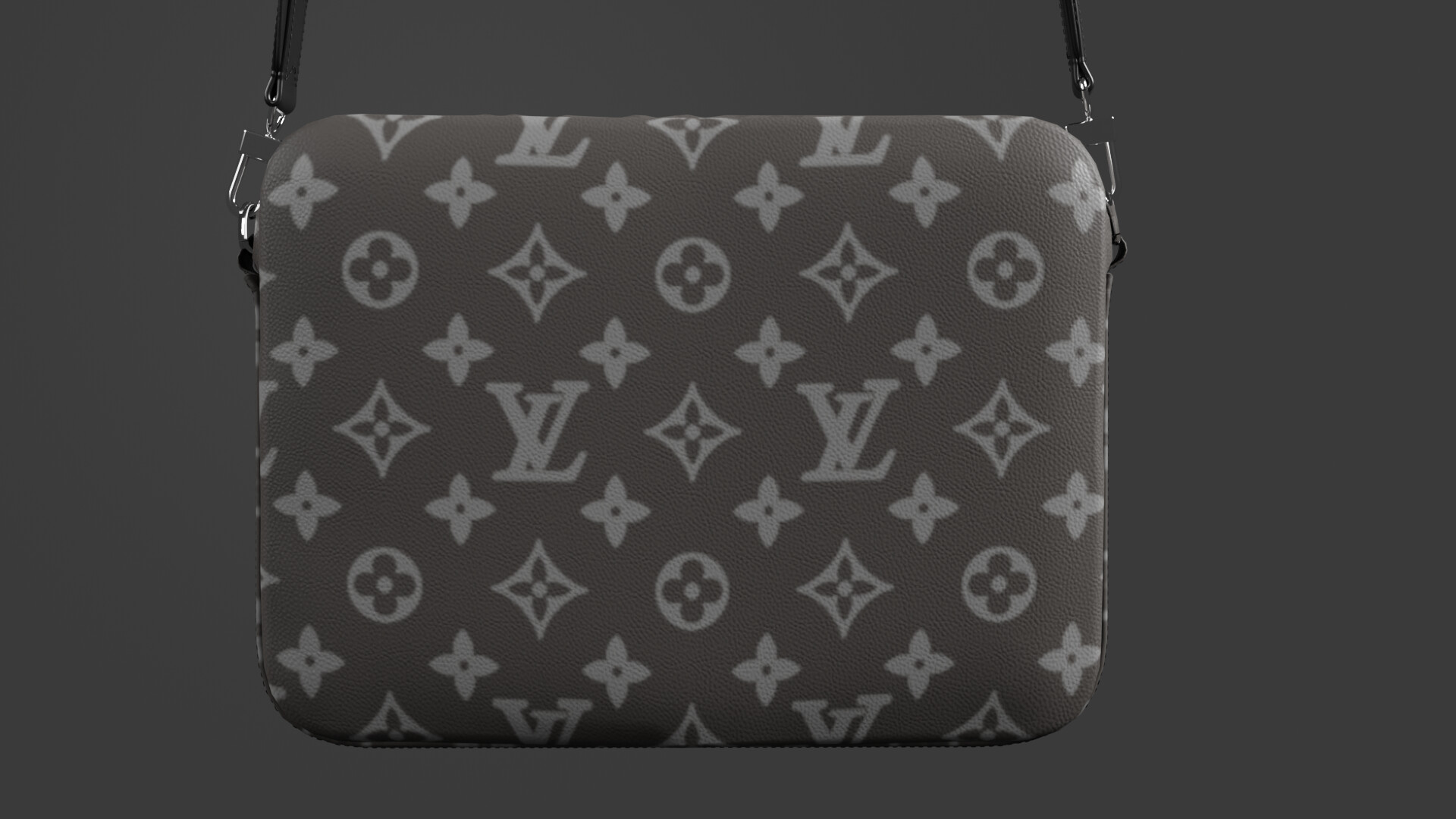3D model Louis Vuitton Utility Crossbody Bag Black VR / AR / low-poly