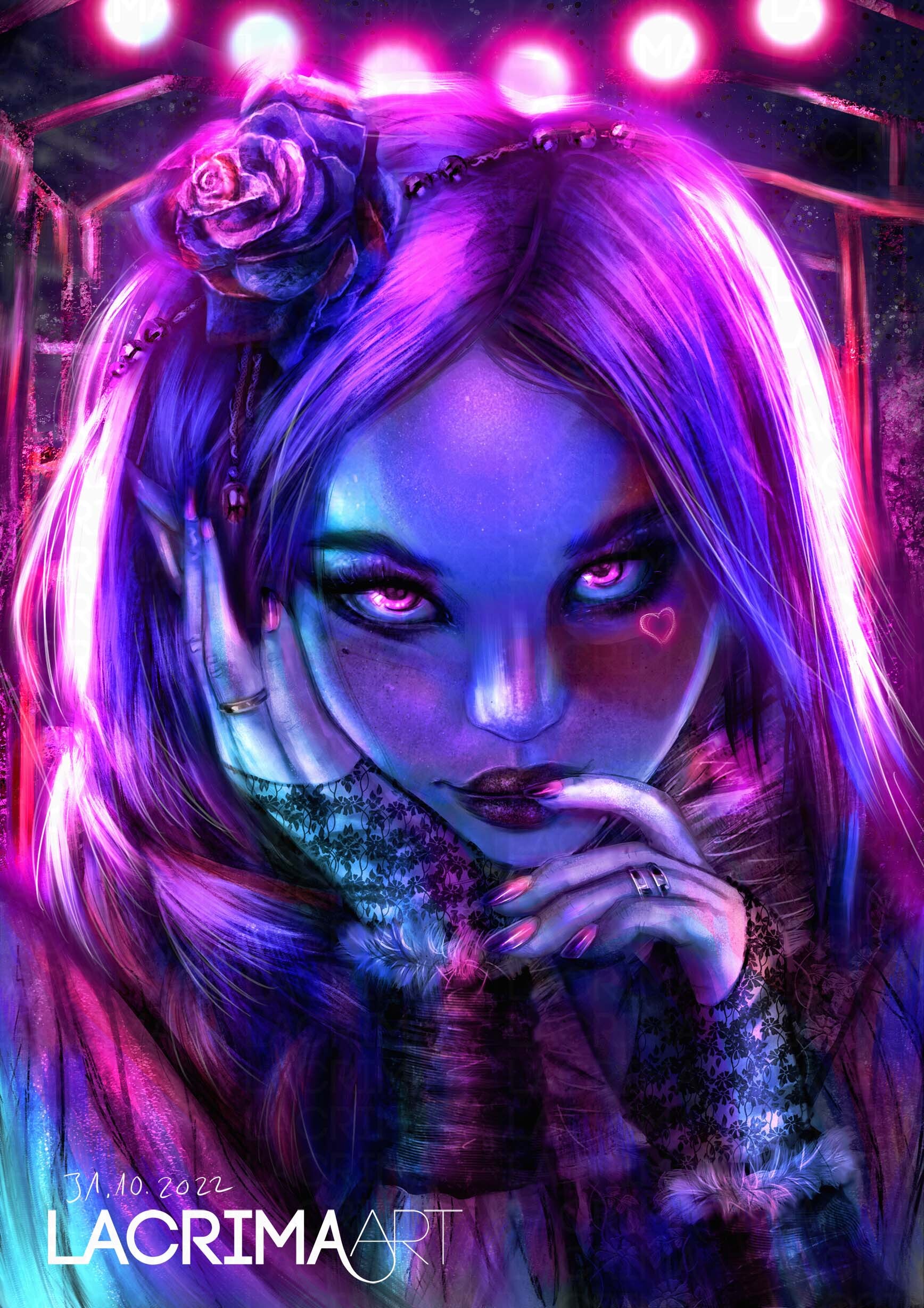 ArtStation - Kira - Cyberpunk Goth (Commission)