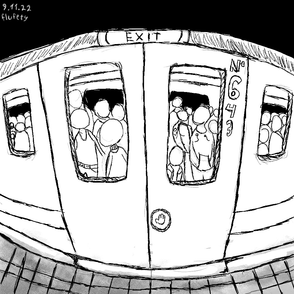 ArtStation - fish eye train sketch