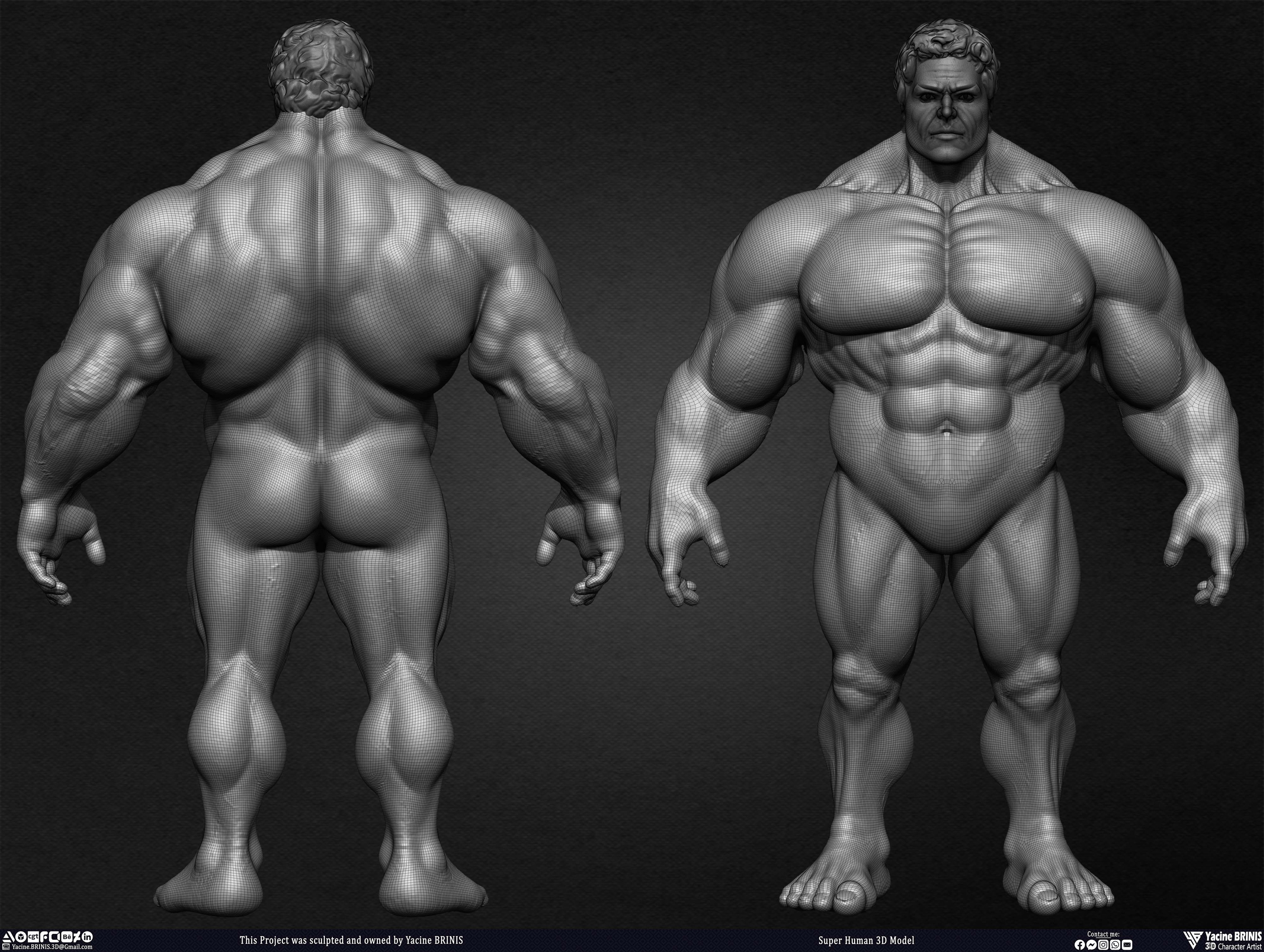 Super Human 3D Model sculpted by Yacine BRINIS 009