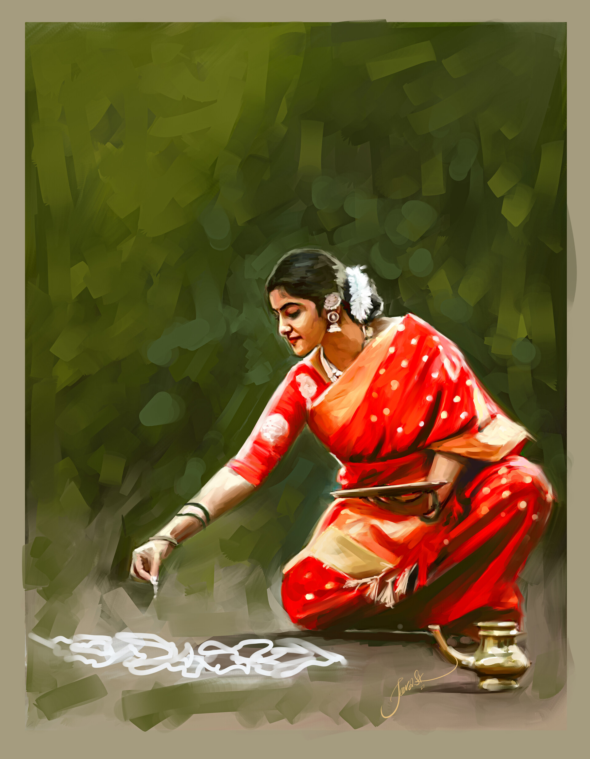 ArtStation Traditional Girl Painting 2022 painting