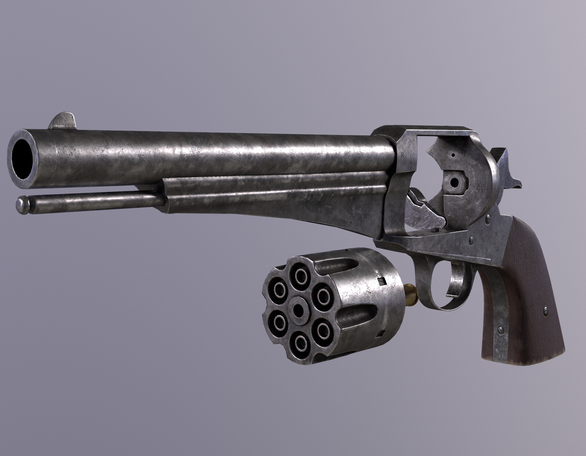 ArtStation - REMINGTON 1875 and KNIFE