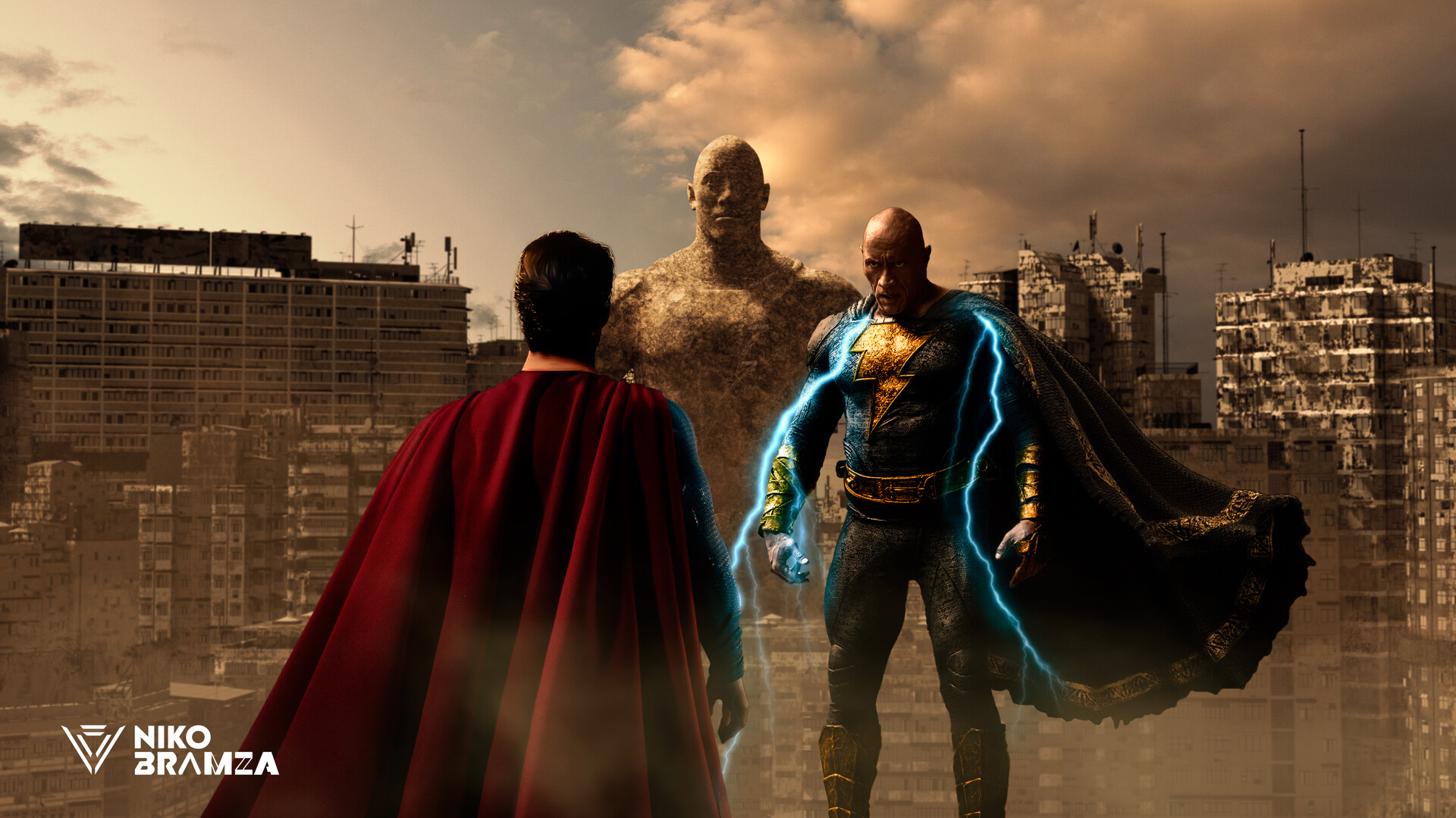 ArtStation Black Adam vs Superman in Kahndaq