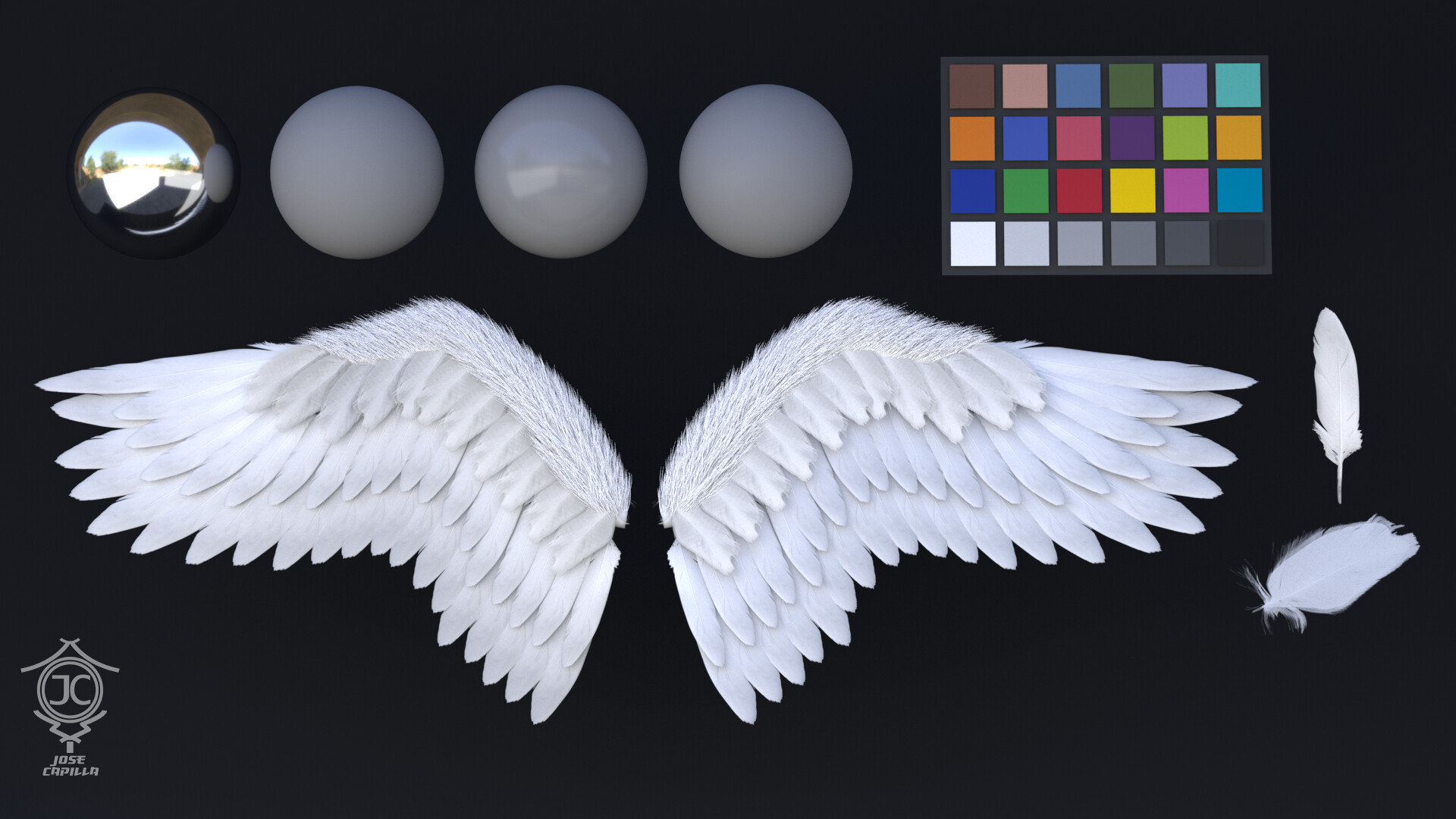 Capilla Jose Angel Wings 3D Model Practice Capilla Jose Angel Wings 3D Model Practice